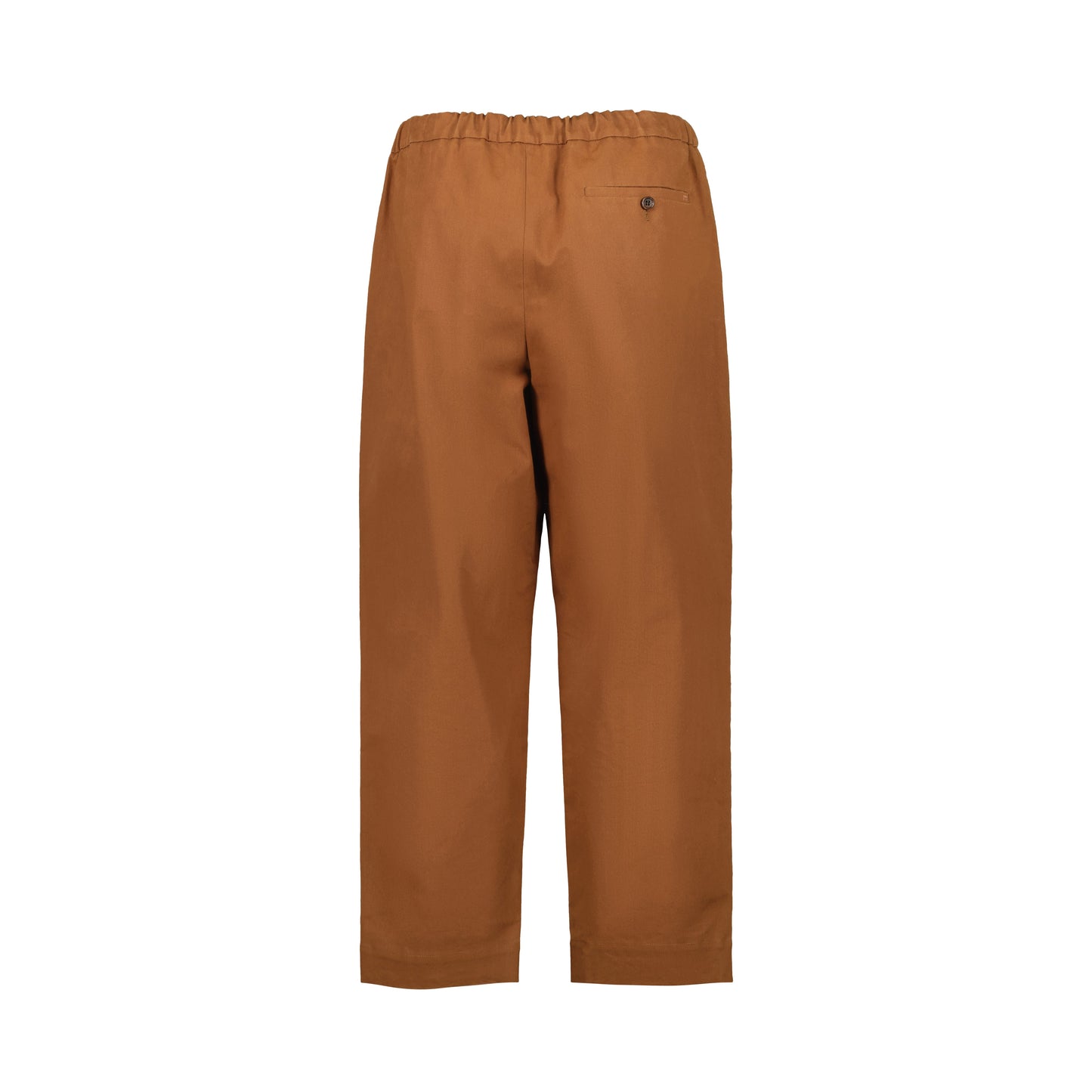 Ed Unlined Drawstring Trousers Rust Brown