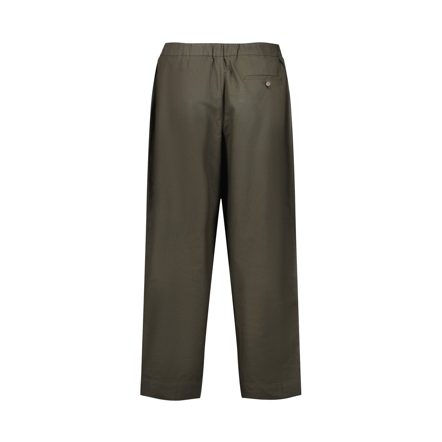Ed Unlined Drawstring Trousers Dark Khaki Brown