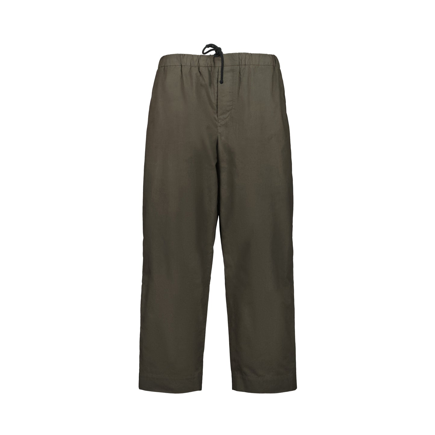 Ed Unlined Drawstring Trousers Dark Khaki Brown