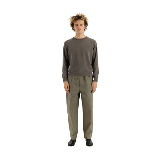 Ed Unlined Cotton Drawstring Trousers Weimaraner Grey