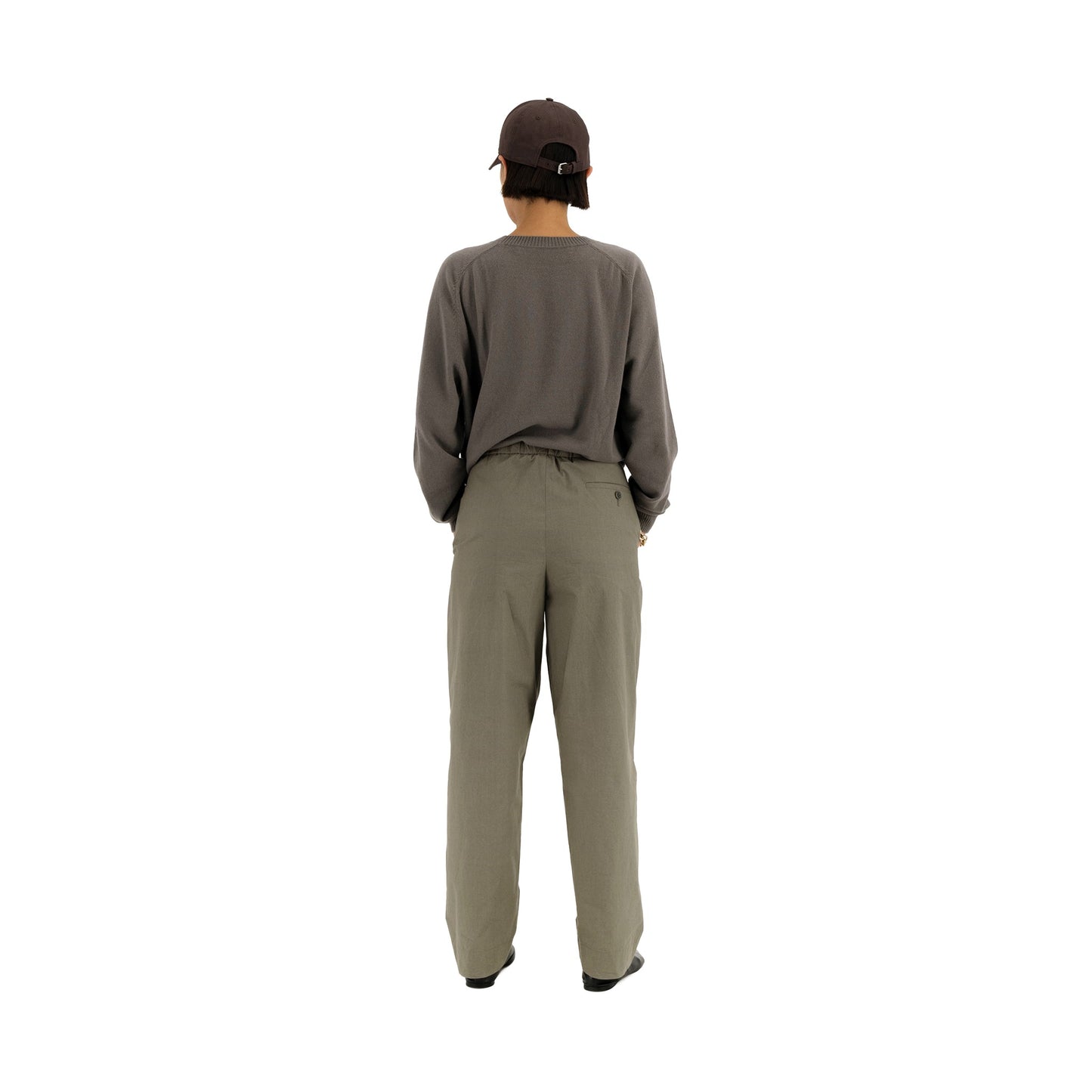 Ed Unlined Cotton Drawstring Trousers Weimaraner Grey