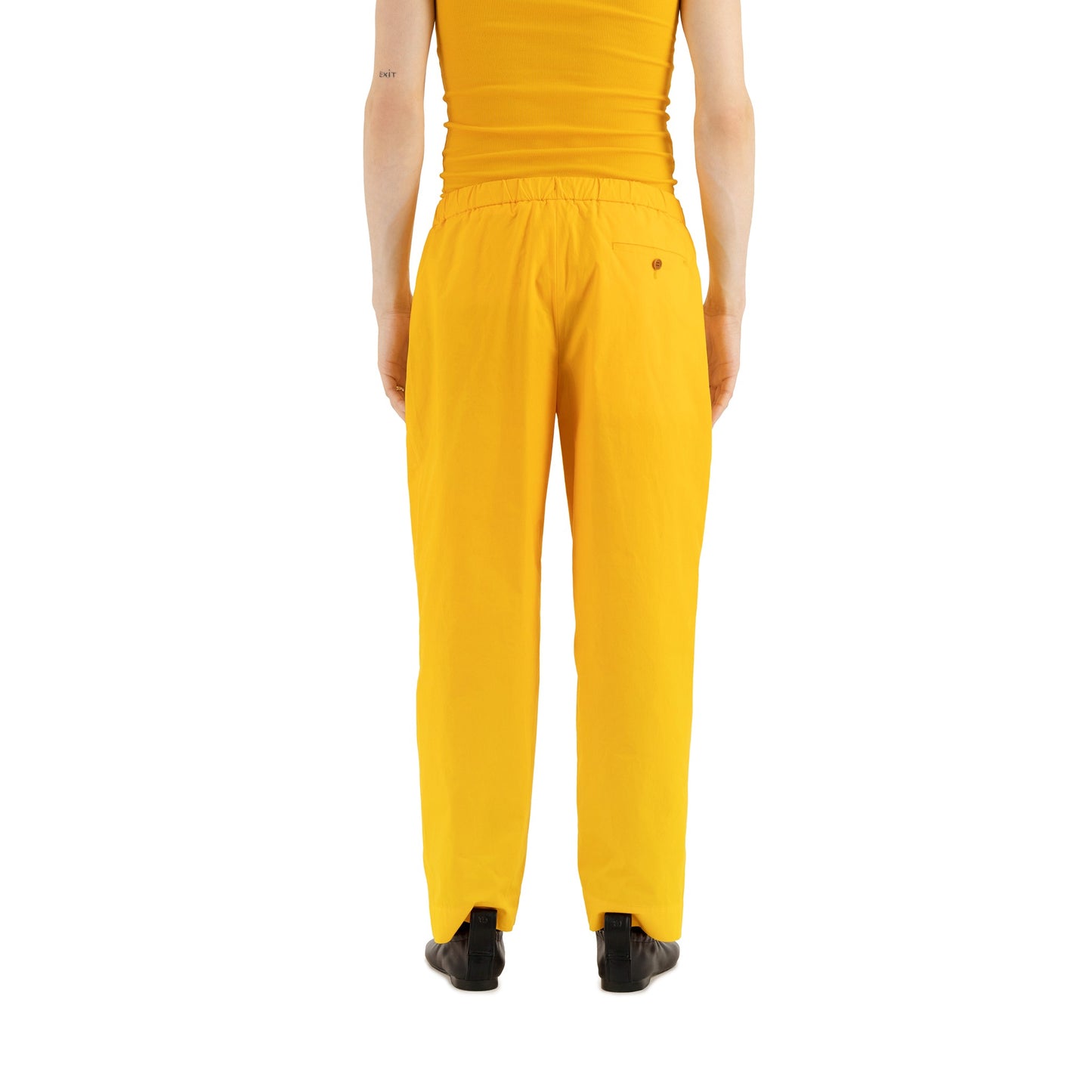 Ed Unlined Cotton Drawstring Trousers Sun Orange