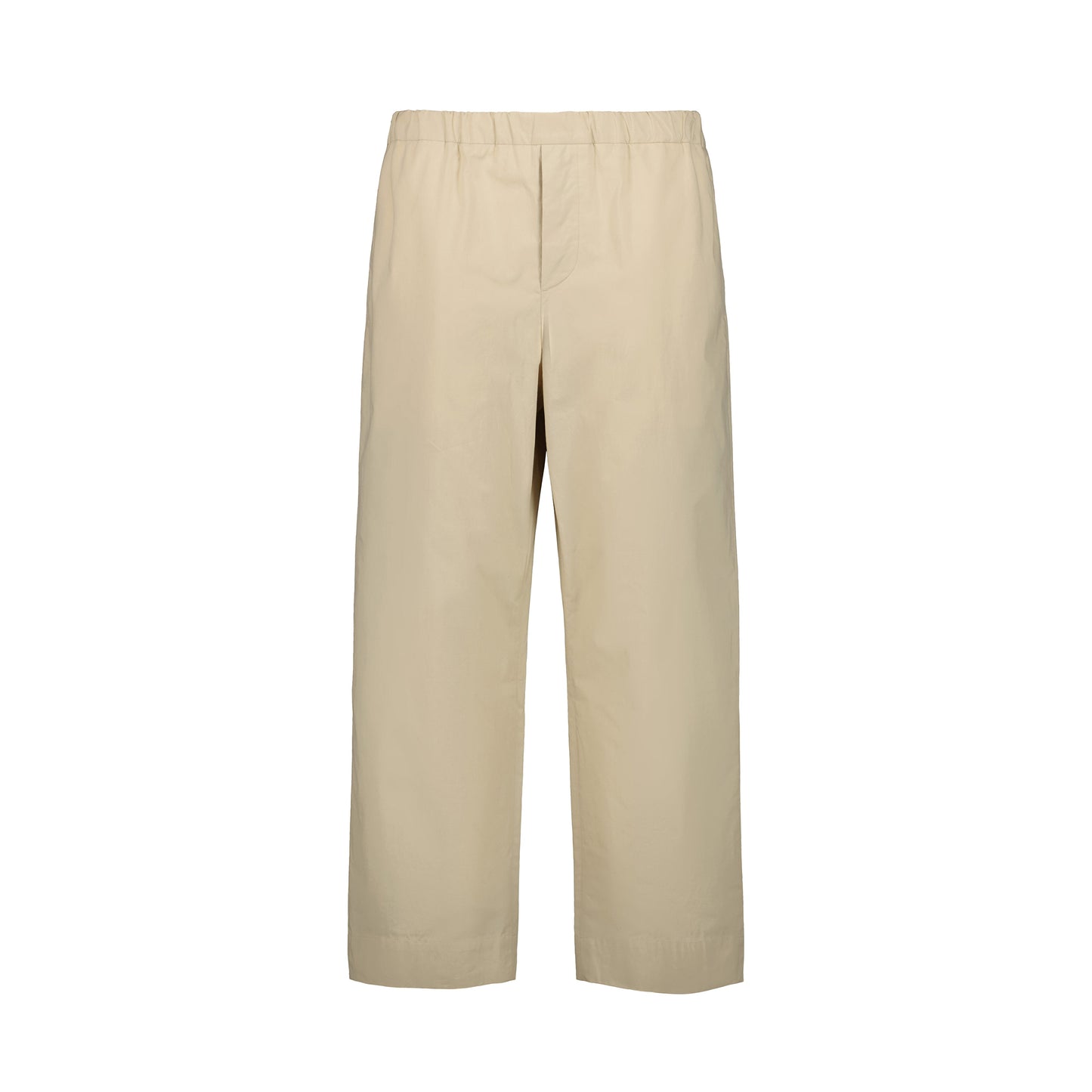 Ed Unlined Cotton Drawstring Trousers Beige
