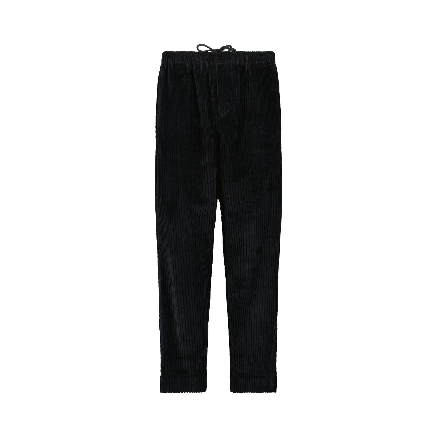 Ed Unlined Exaggerated Cotton Corduroy Drawstring Trousers Black