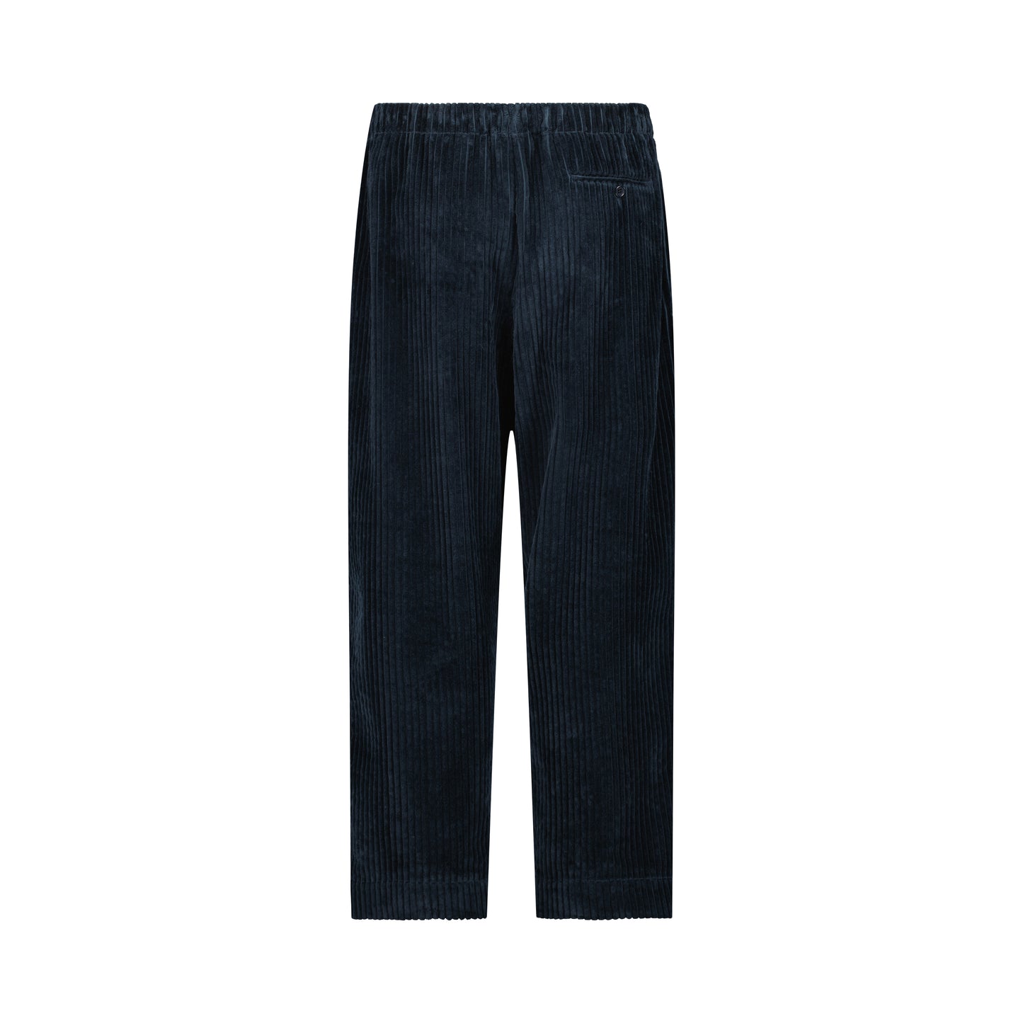 Ed Unlined Exaggerated Cotton Corduroy Drawstring Trousers Midnight Blue