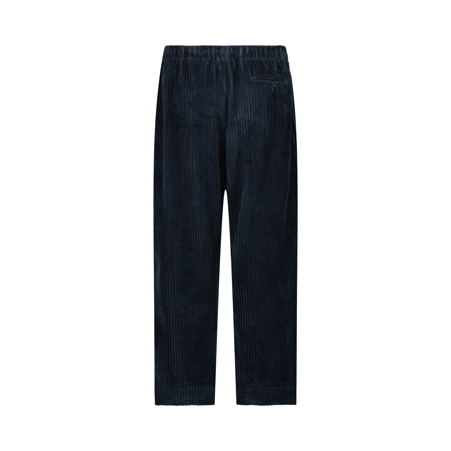 Ed Unlined Exaggerated Cotton Corduroy Drawstring Trousers Midnight Blue