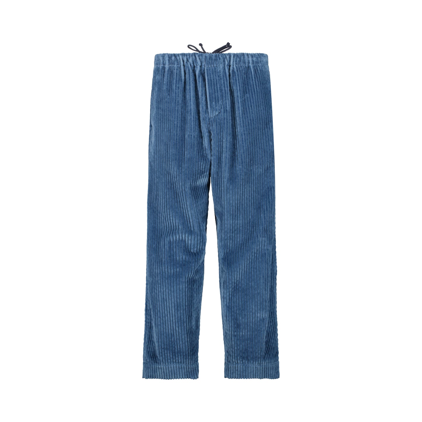 Ed Unlined Exaggerated Cotton Corduroy Drawstring Trousers Airforce Blue