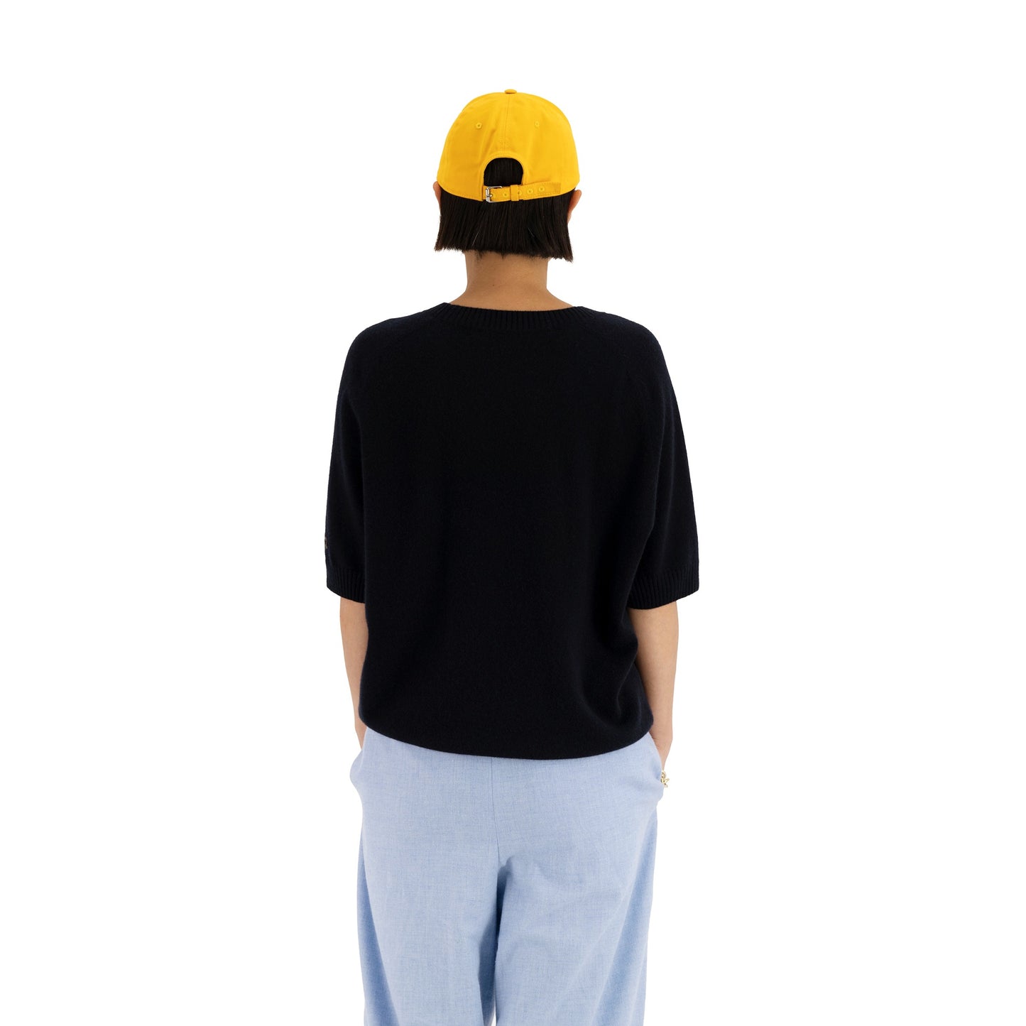 Ed Unlined Cotton Cashmere Drawstring Trousers Chambrey Blue
