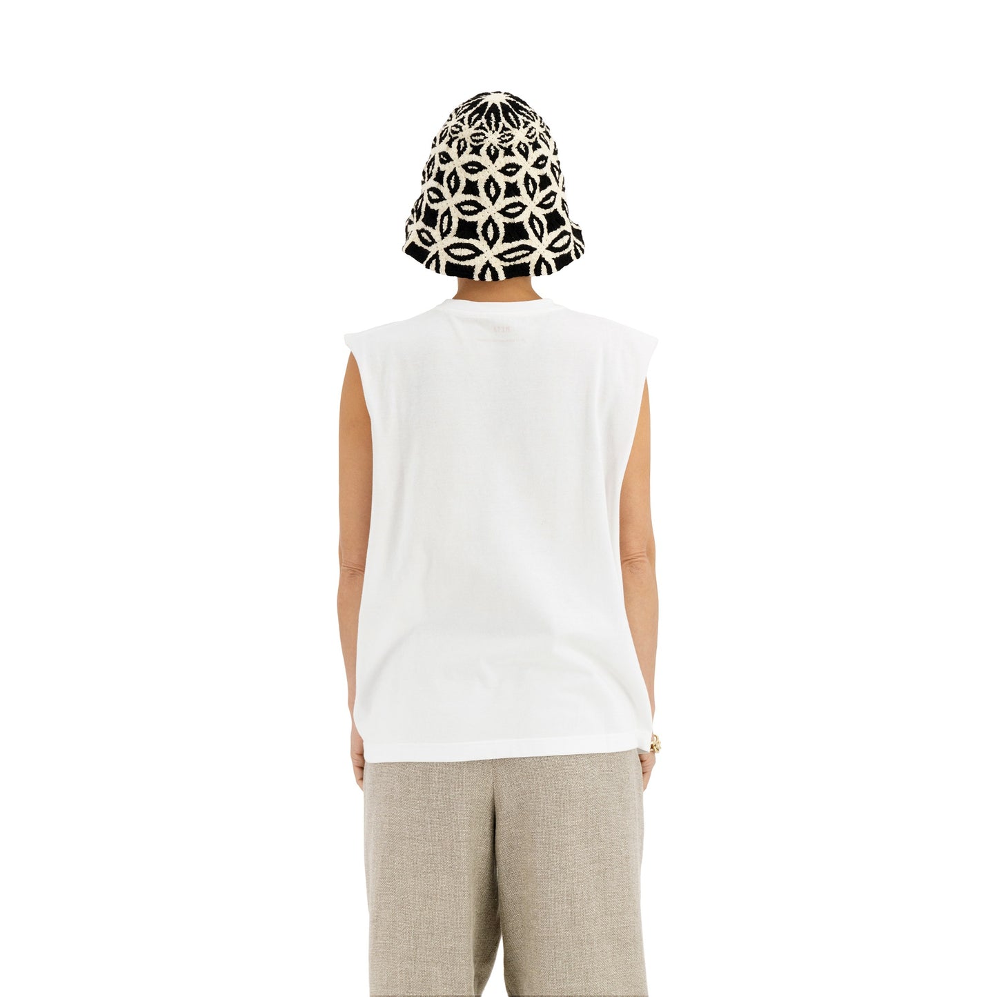 Ed Unlined Hemp Wool Drawstring Trousers Beige Grey Women