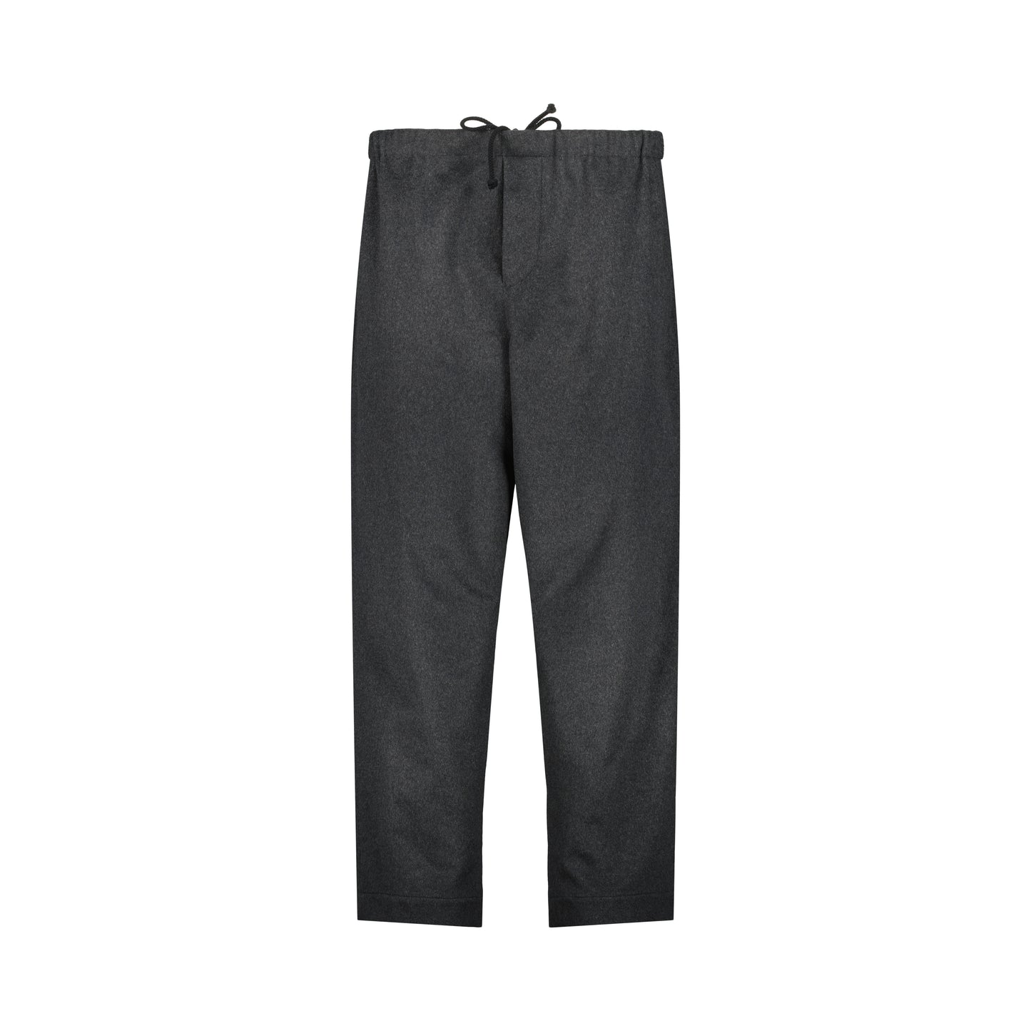 Ed Unlined Cashmere Drawstring Trousers Dark Charcoal Melange