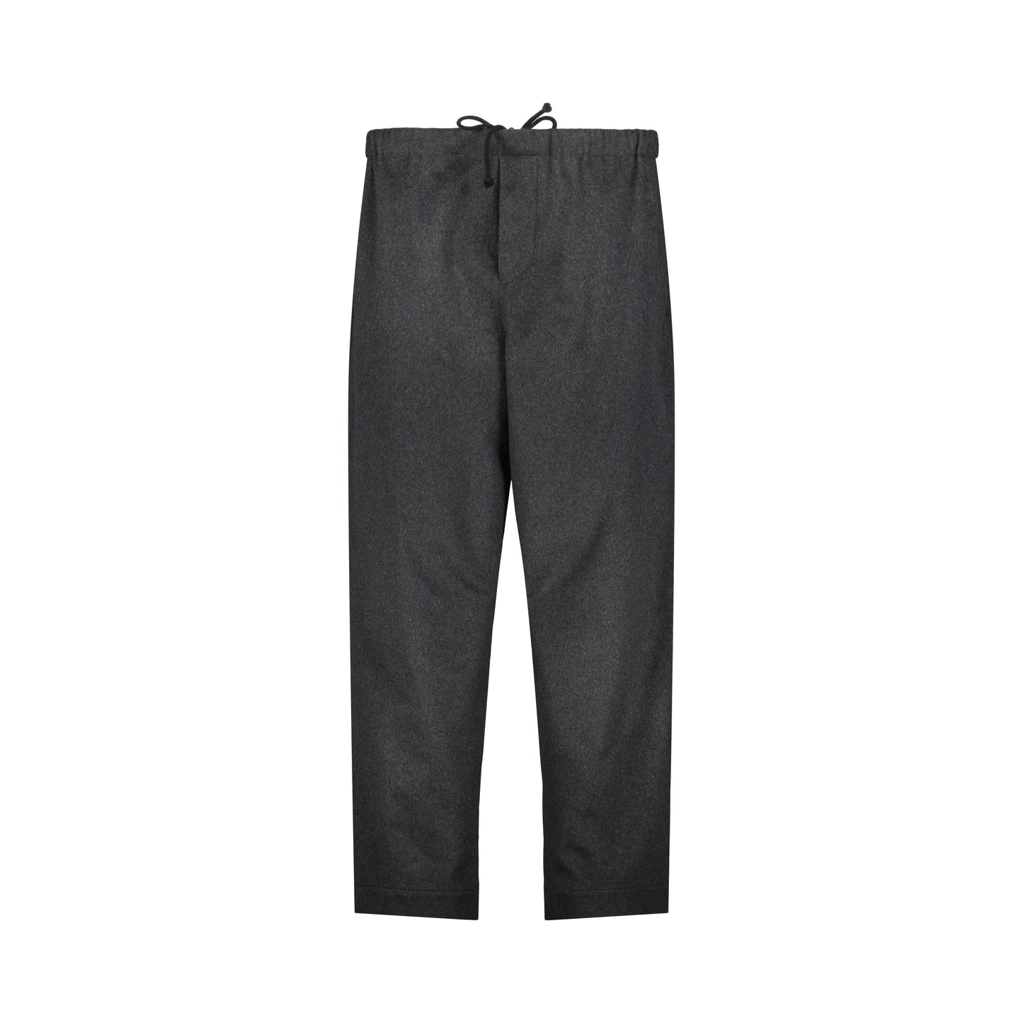 Ed Unlined Cashmere Drawstring Trousers Dark Charcoal Melange