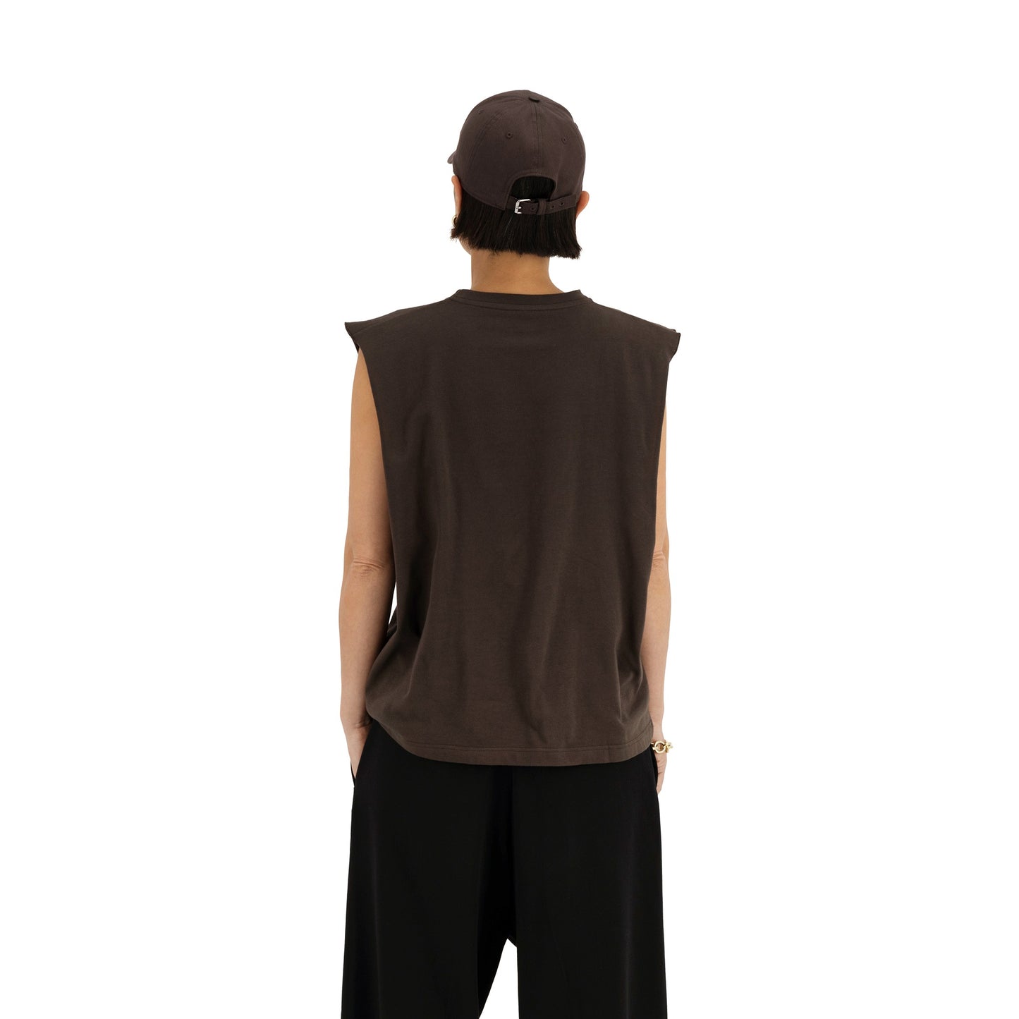Gilles Straight Tropical Wool Twill Leg Formal Trousers Dark Chocolate Brown
