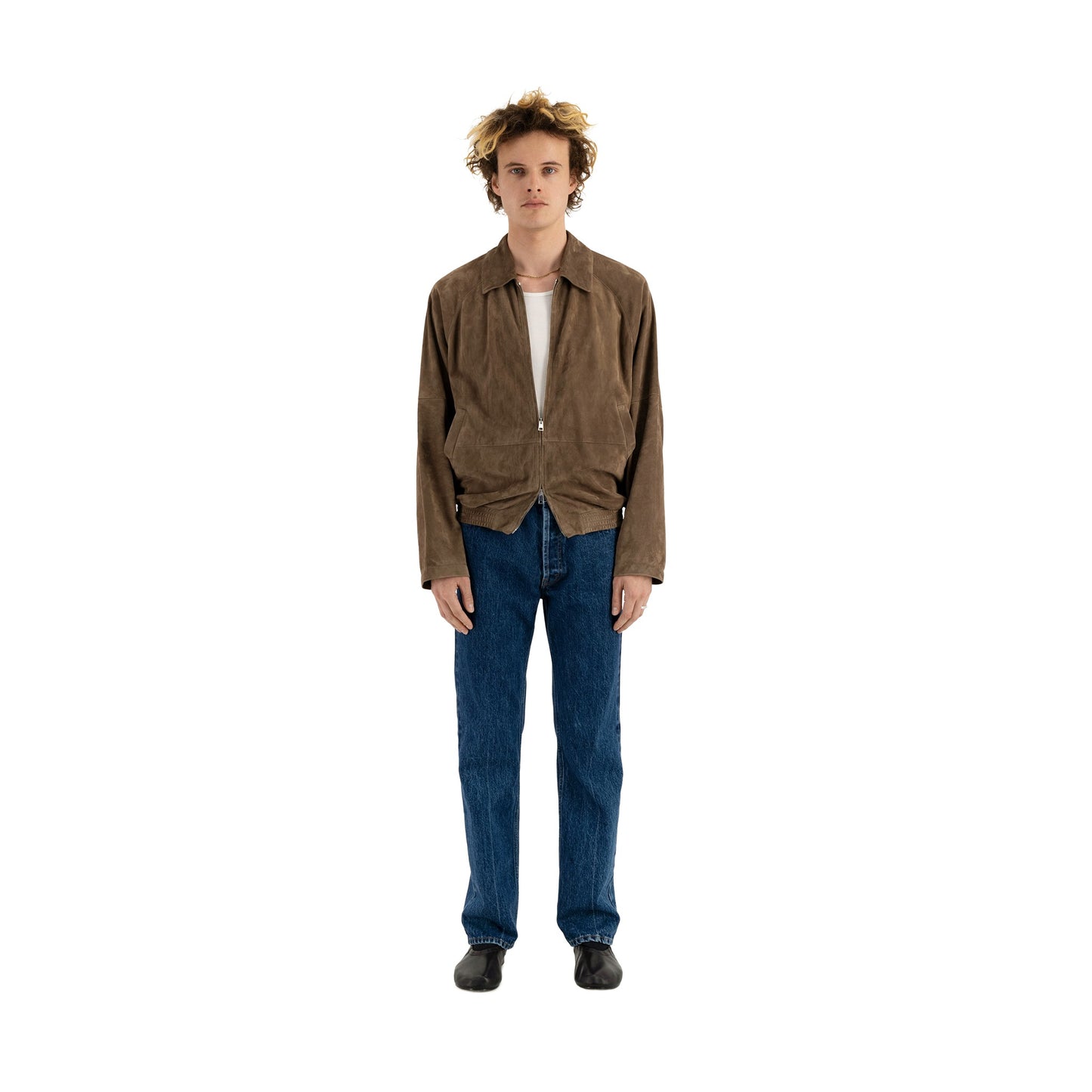 Alain Unlined Lamb Suede Blouson Mink