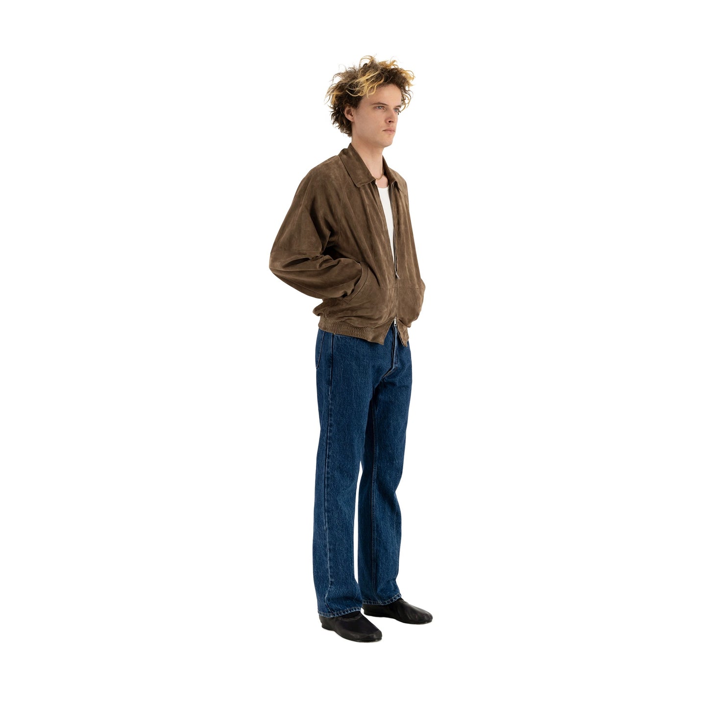 Alain Unlined Lamb Suede Blouson Mink