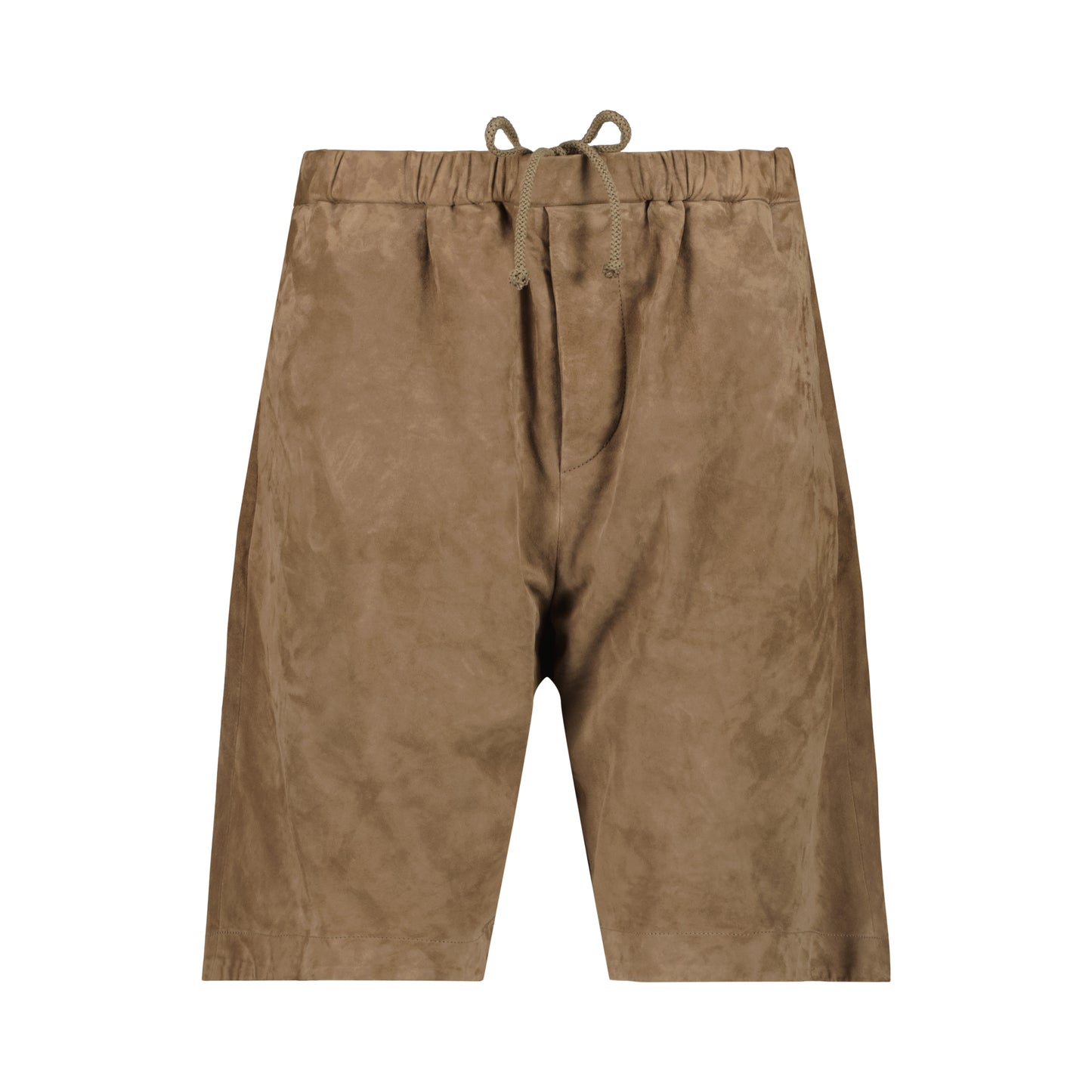 Ed Unlined Lamb Suede Drawstring Shorts Mink