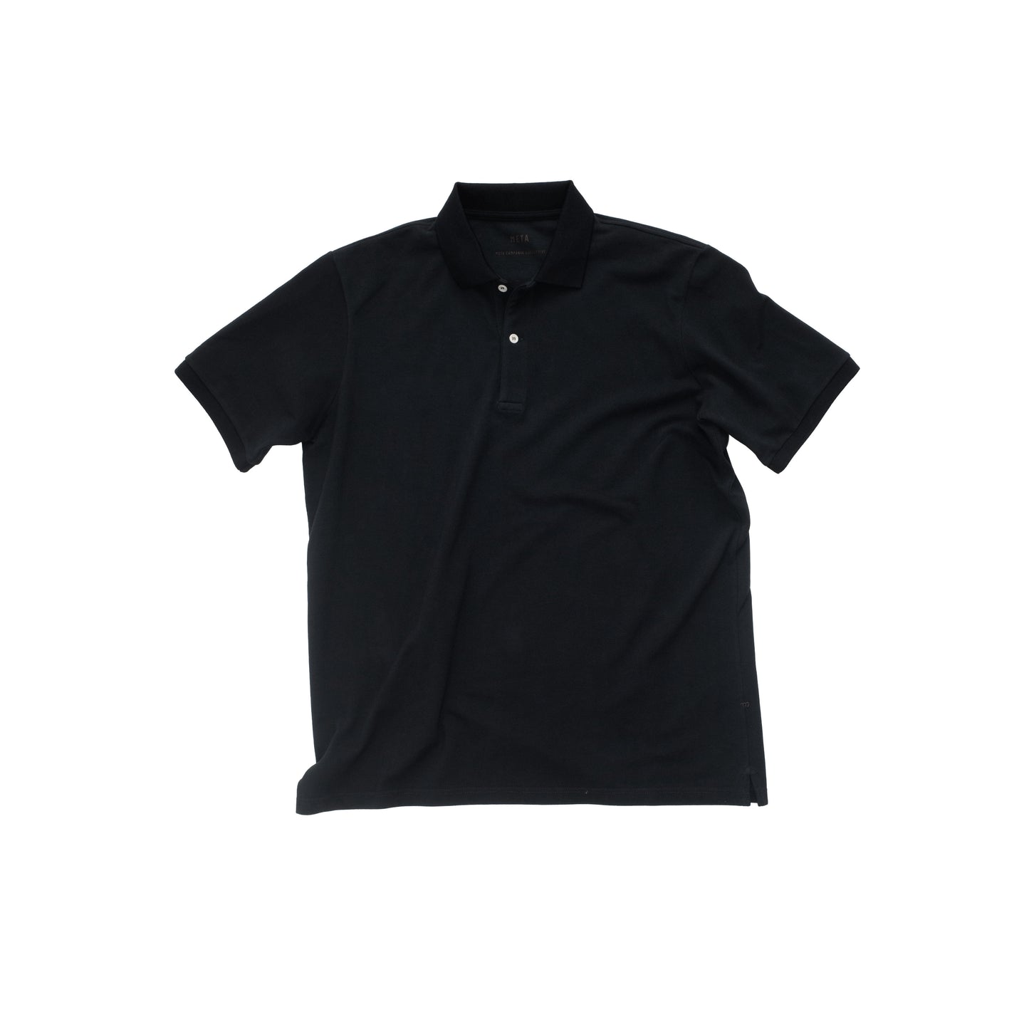 Frank Jersey Cotton Piquet Polo Black