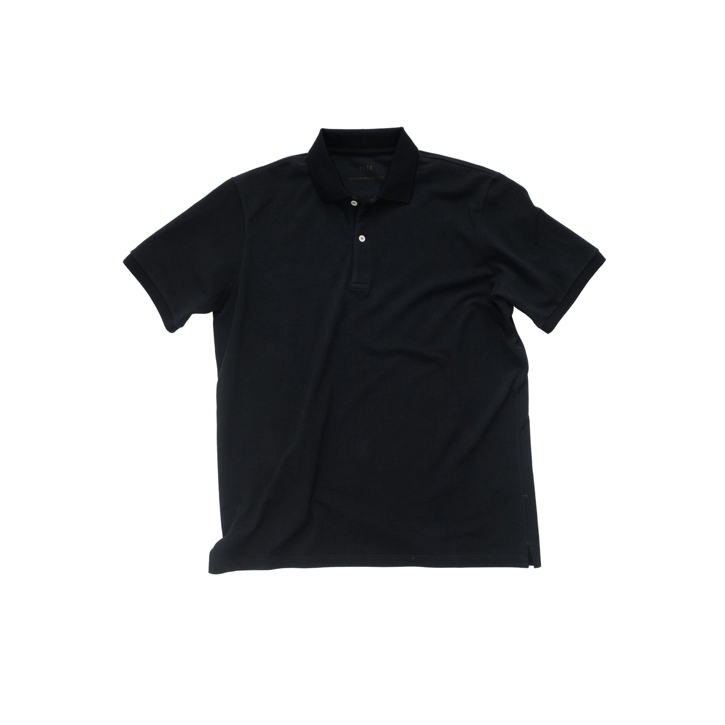 Frank Jersey Cotton Piquet Polo Black