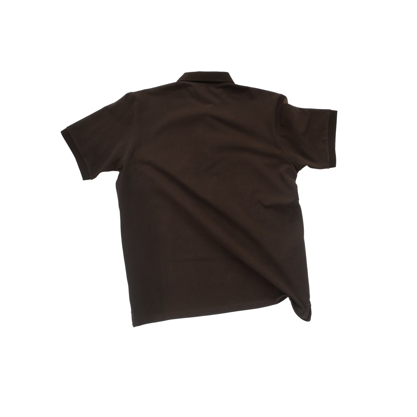 Frank Jersey Cotton Piquet Polo Dark Chocolate Brown
