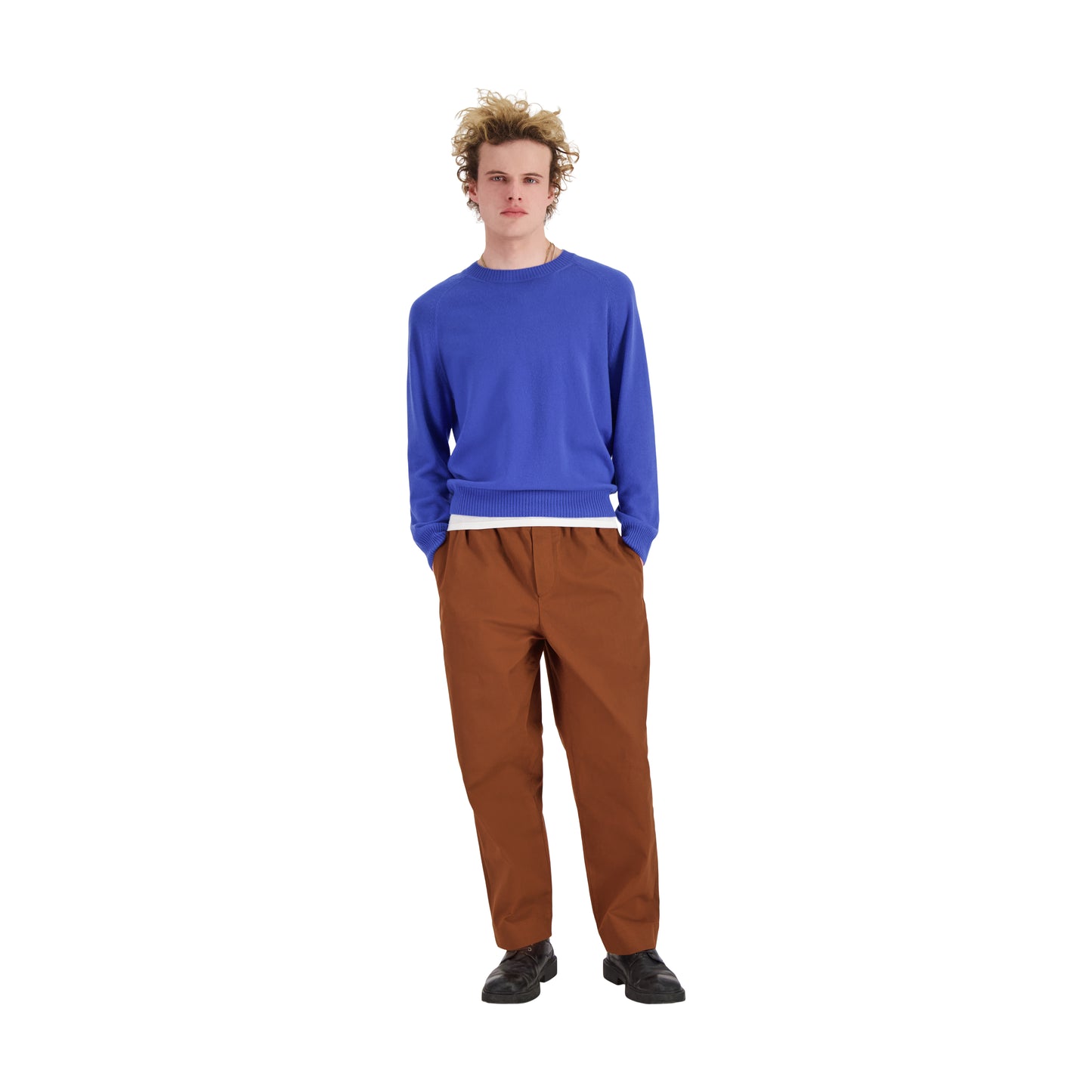 Jack Crew Neck Cashmere Sweater Meta Blue