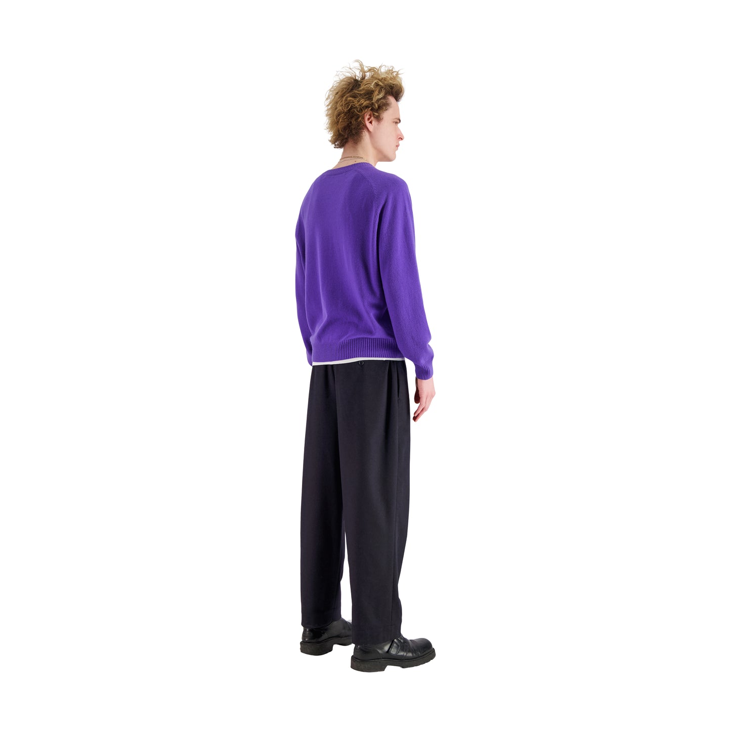 Jack Crew Neck Cashmere Sweater Bright Purple
