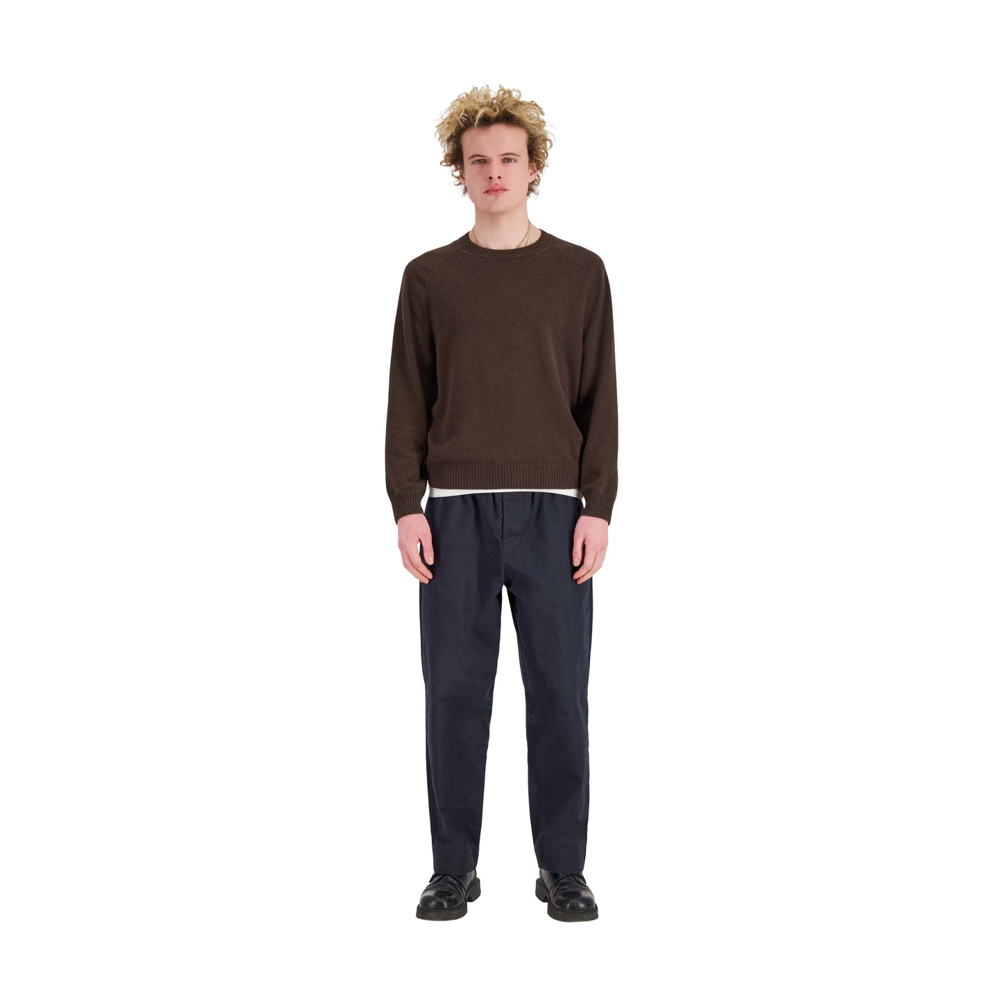 Jack Crew Neck Cashmere Sweater Dark Chocolate Brown
