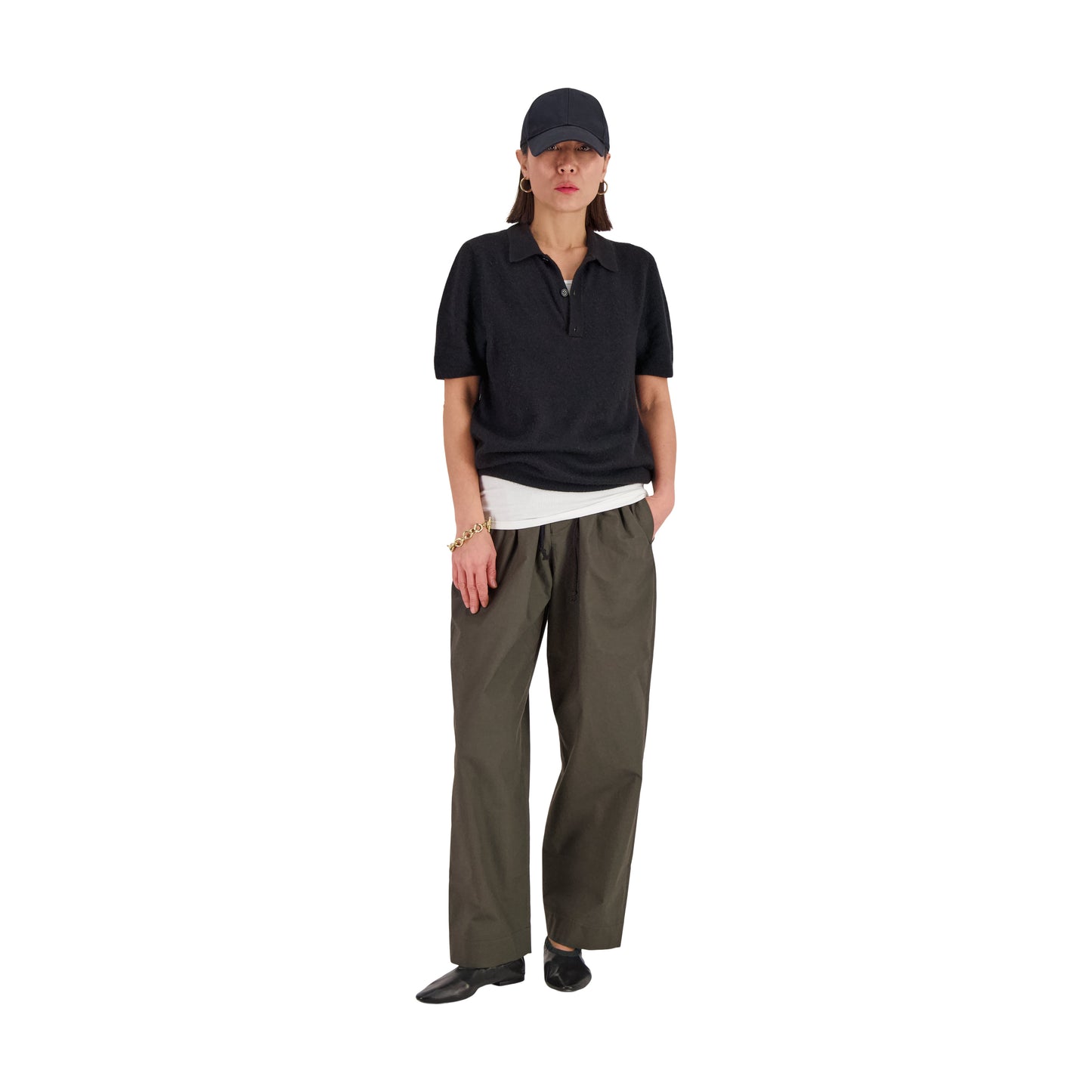 Joel Felted Cashmere Polo Black