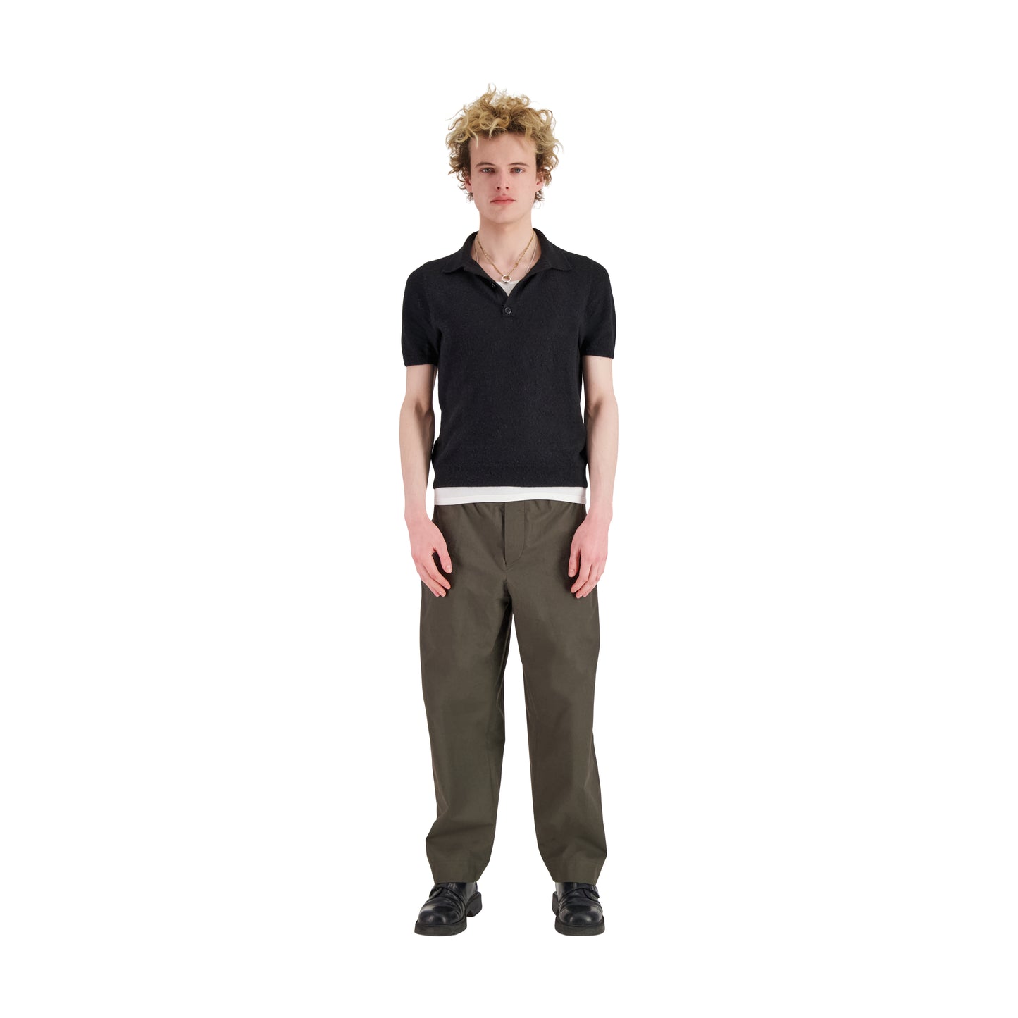 Joel Felted Cashmere Polo Black