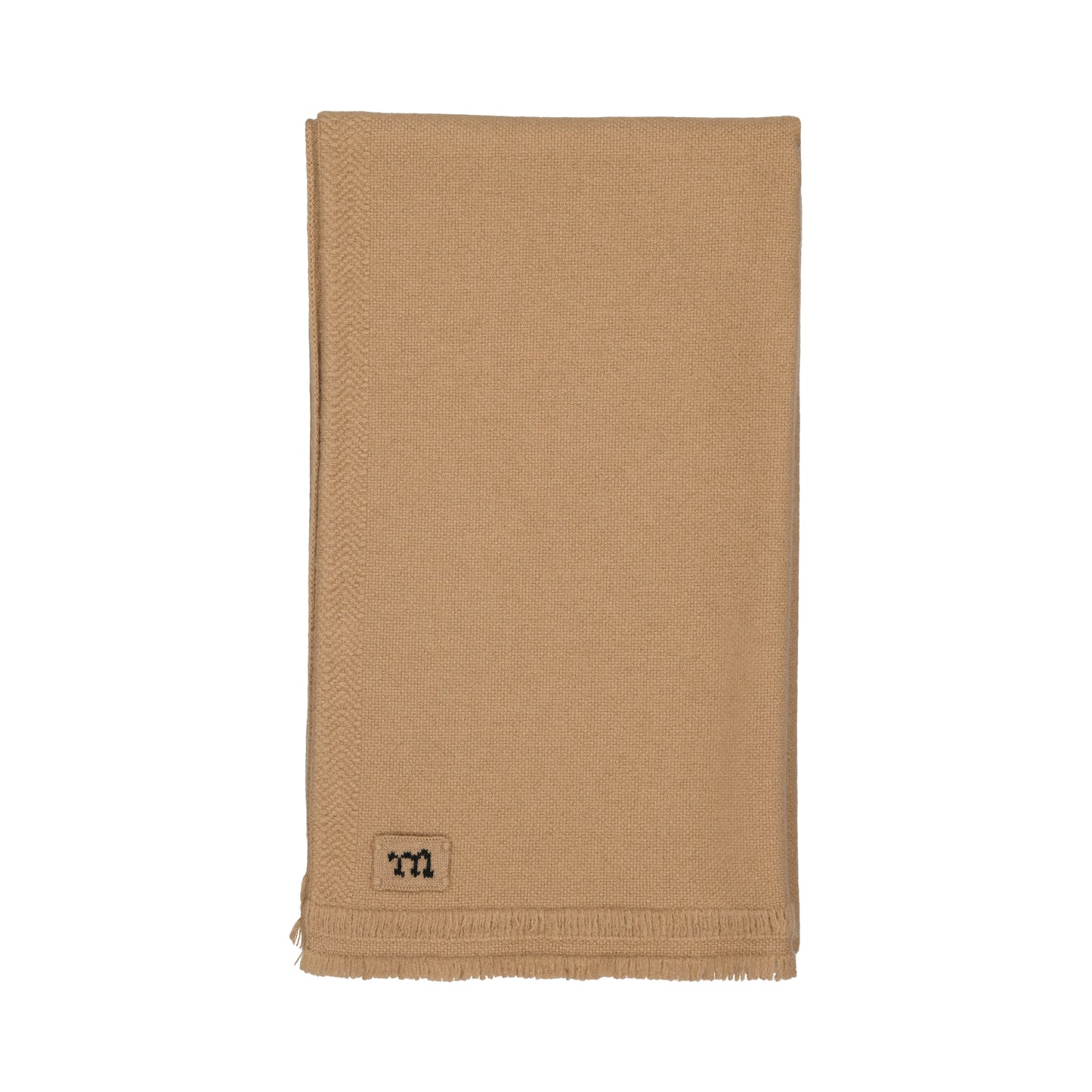 June Knitted Cashmere Scarf Camel