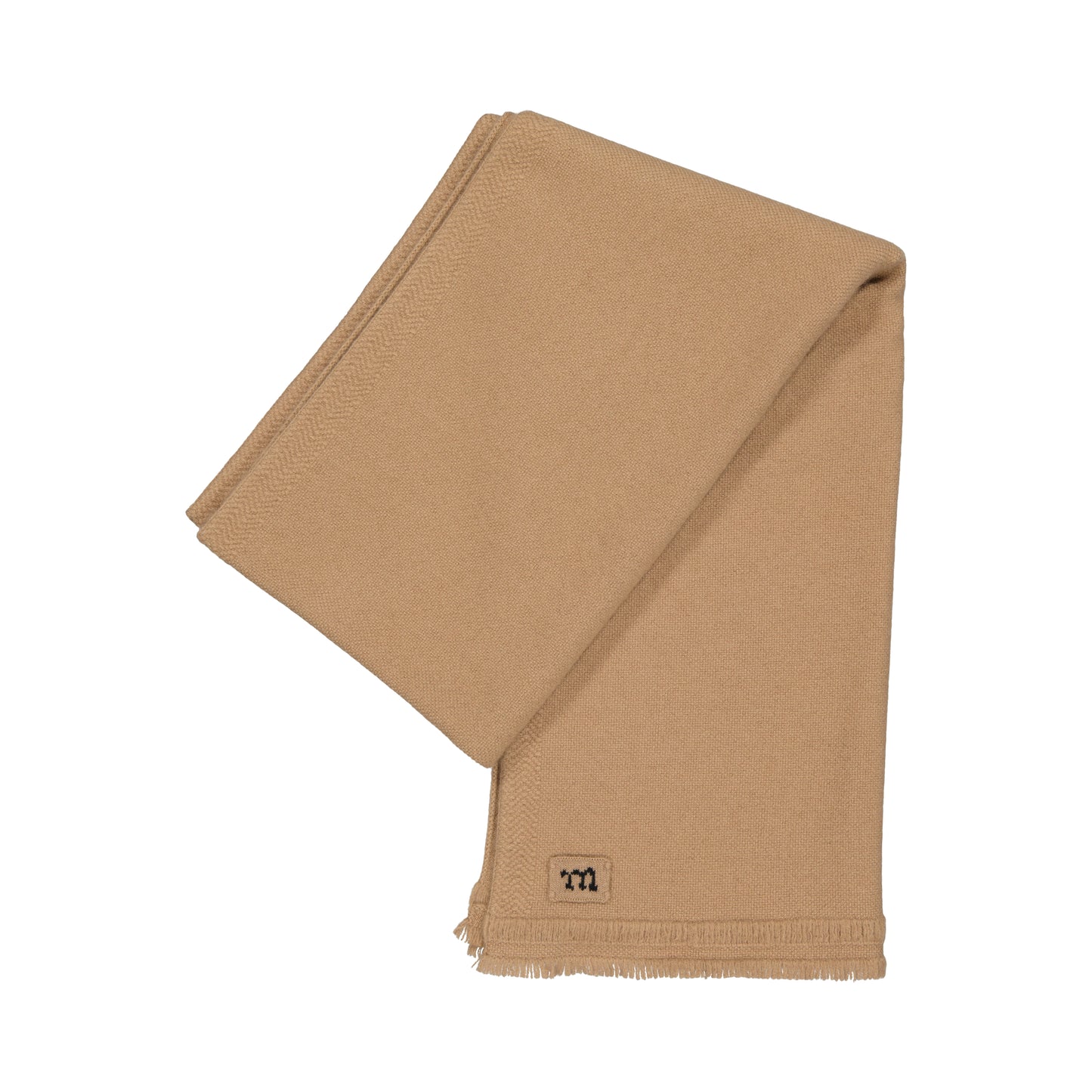 June Knitted Cashmere Scarf Camel
