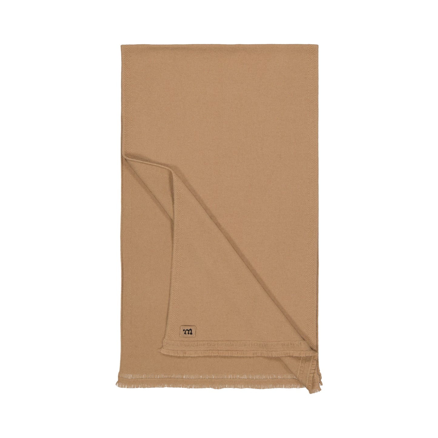 June Knitted Cashmere Scarf Camel