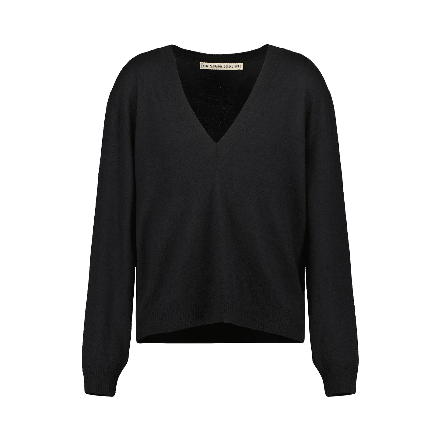 Joel Felted Cashmere V-Neck Black