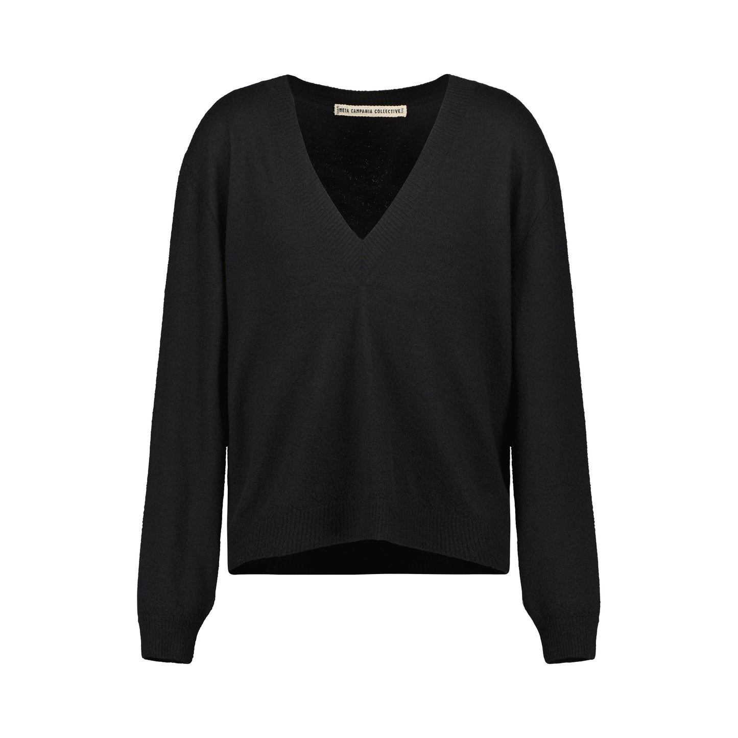 Joel Felted Cashmere V-Neck Black