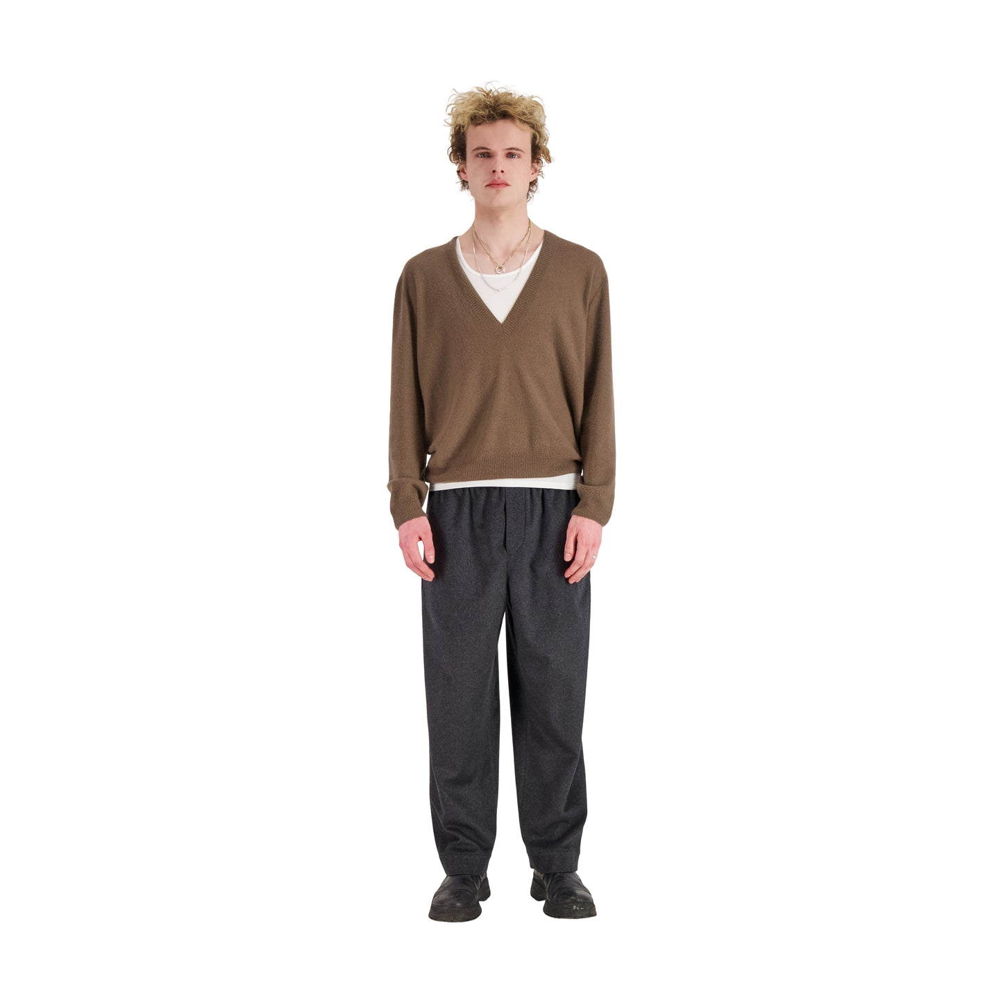 Joel Felted Cashmere V-Neck Mink