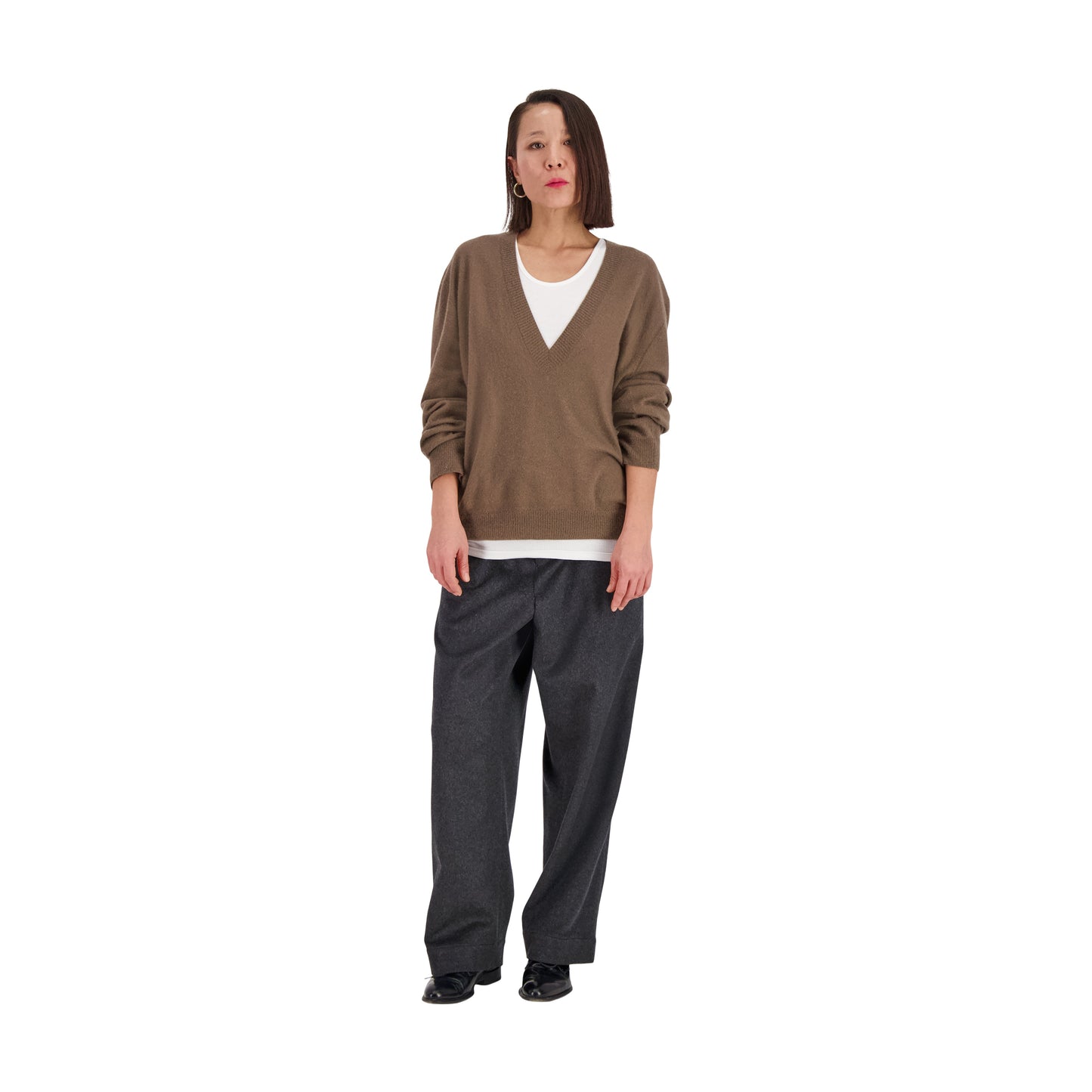 Joel Felted Cashmere V-Neck Mink