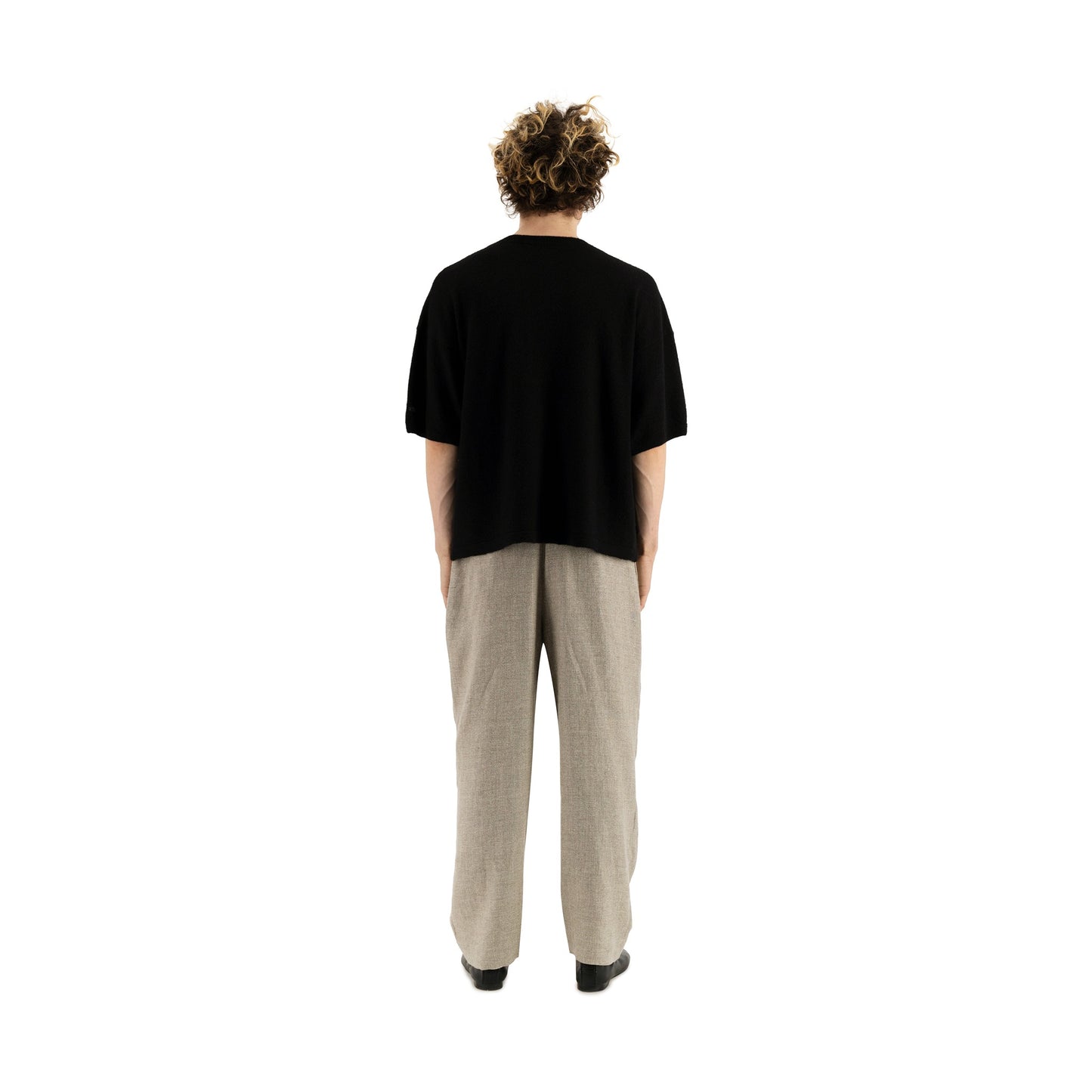 Nat Felted Cashmere Surfer T Shirt Black