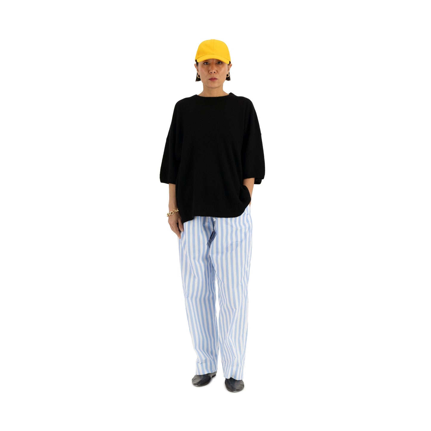 Nat Felted Cashmere Surfer T Shirt Black