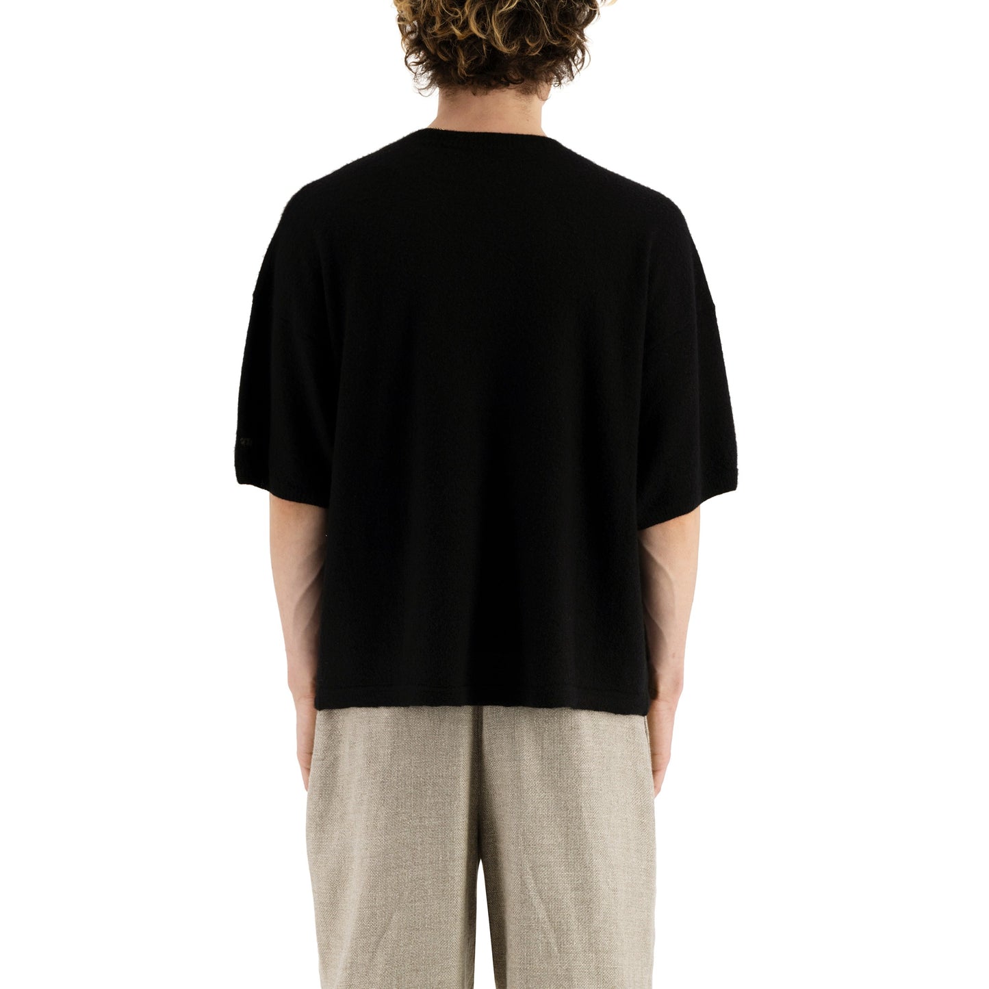 Nat Felted Cashmere Surfer T Shirt Black