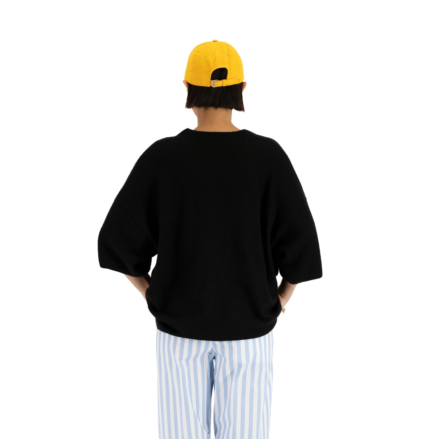 Nat Felted Cashmere Surfer T Shirt Black