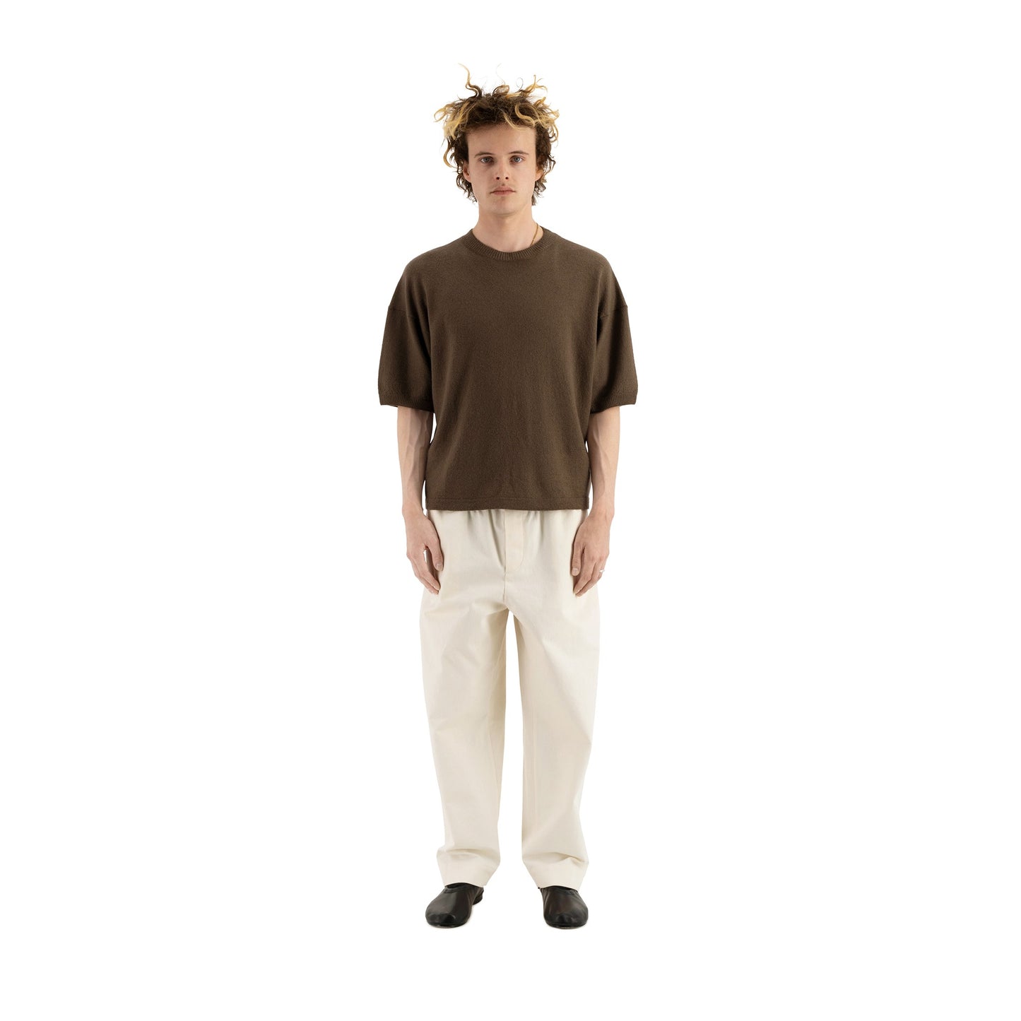 Nat Felted Cashmere Surfer T Shirt Mink