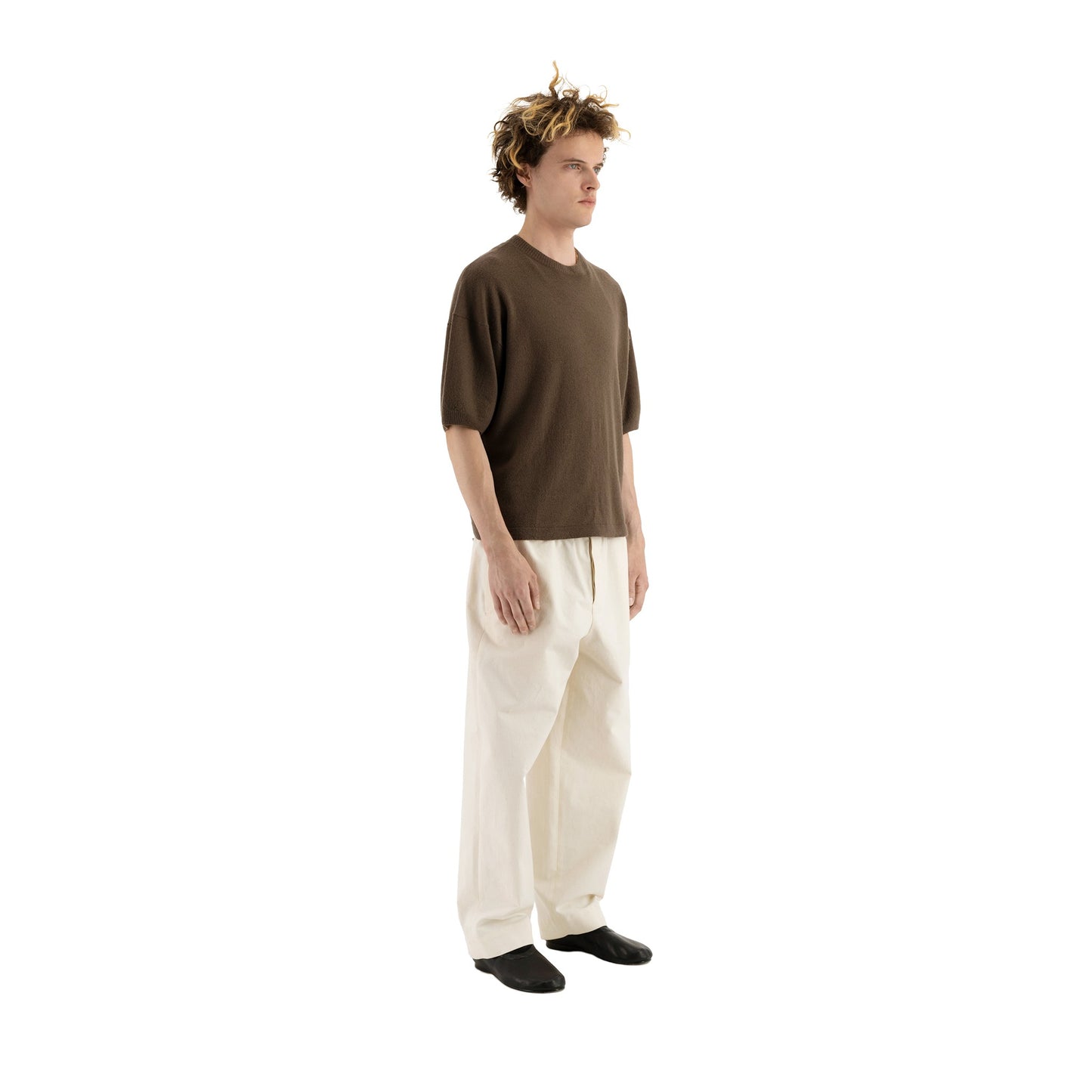 Nat Felted Cashmere Surfer T Shirt Mink