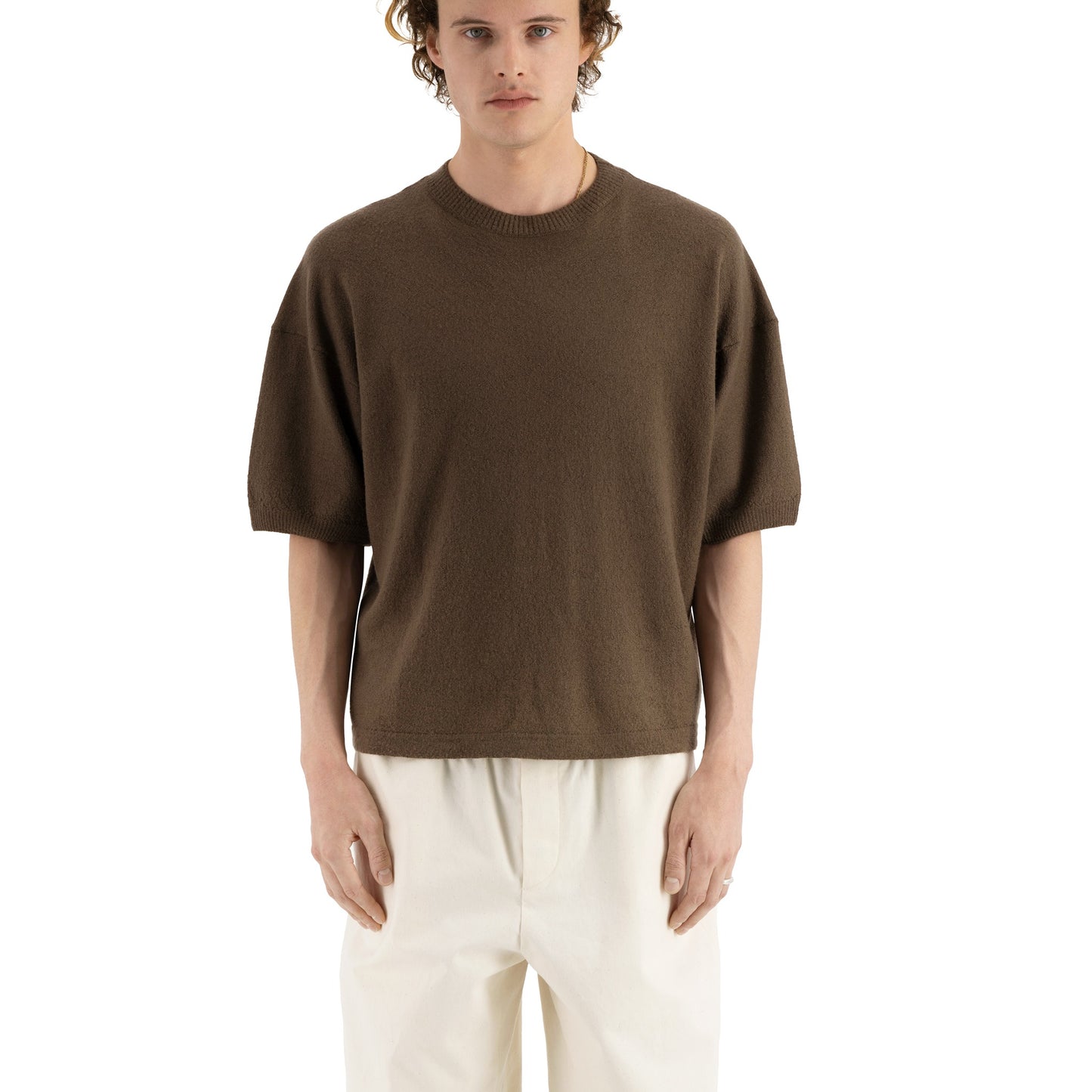 Nat Felted Cashmere Surfer T Shirt Mink
