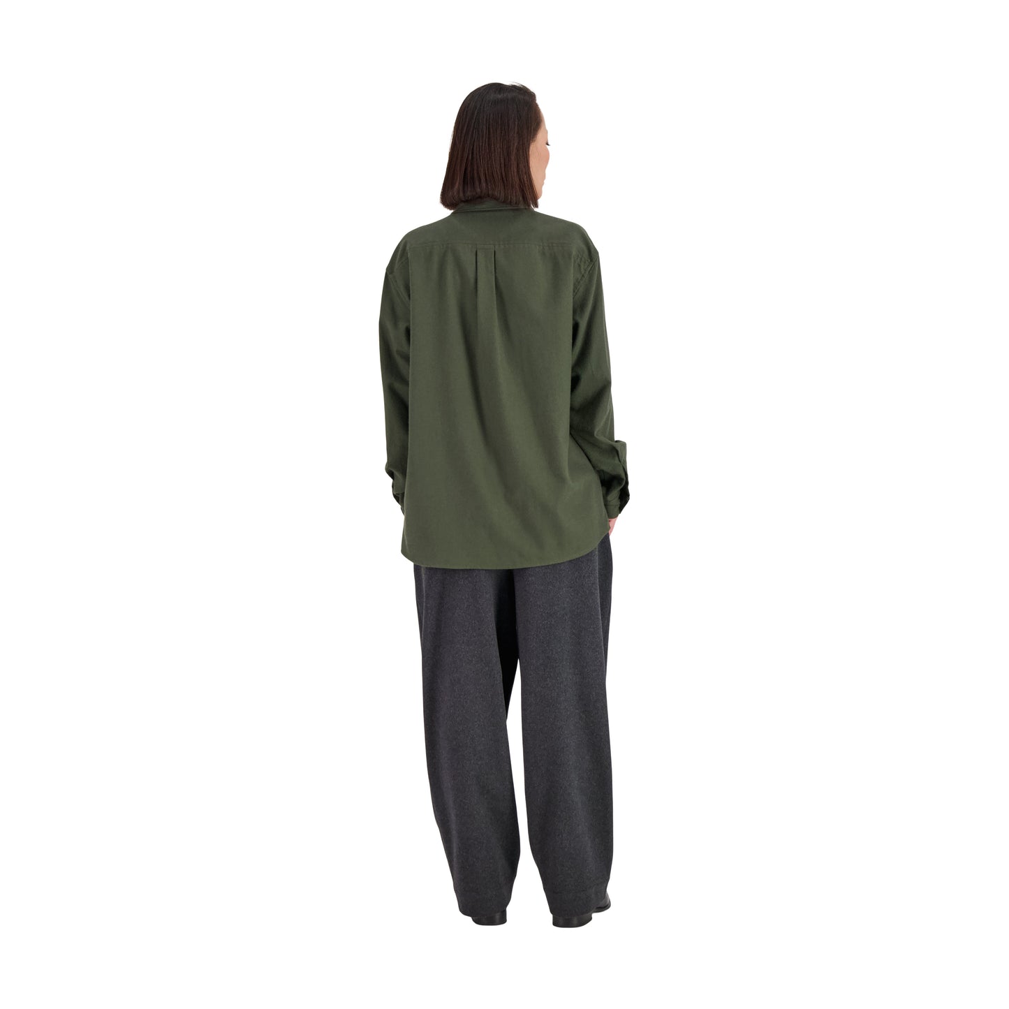 Pablo Unlined Cotton Cashmere Shirt Military Green