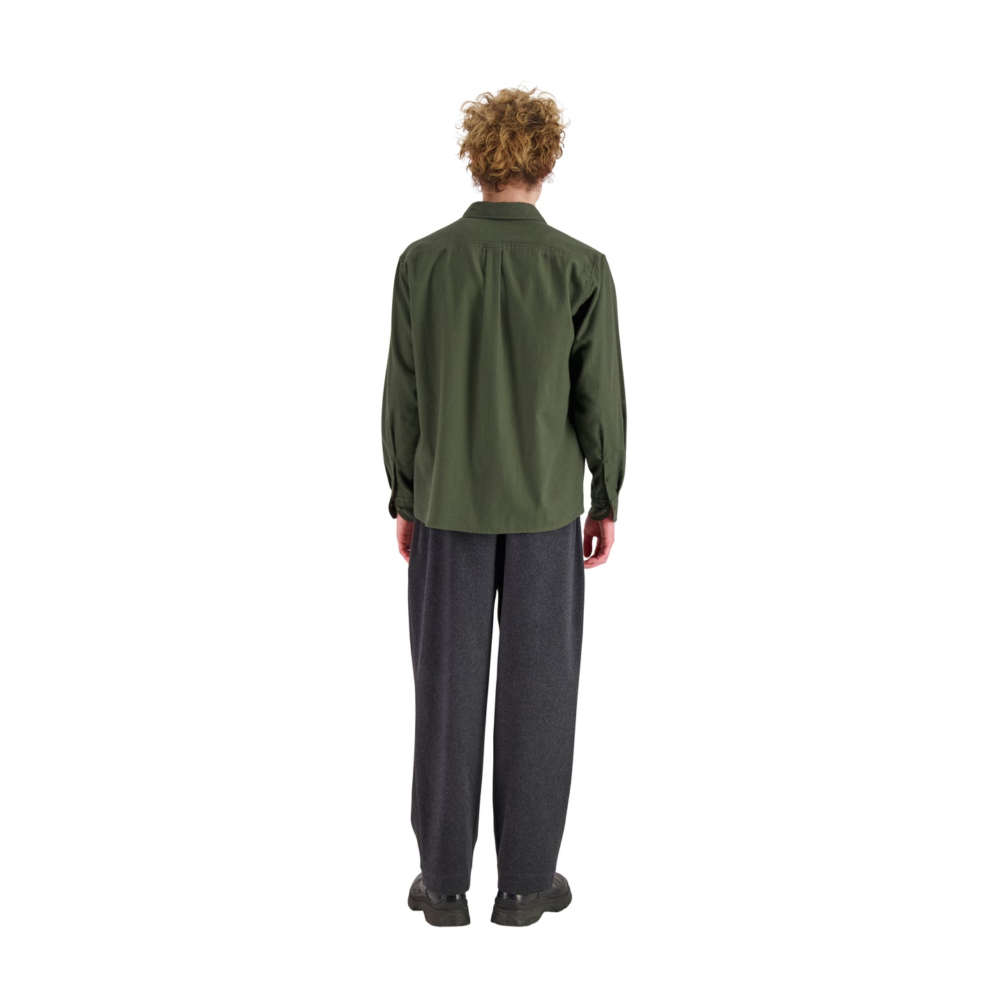 Pablo Unlined Cotton Cashmere Shirt Military Green