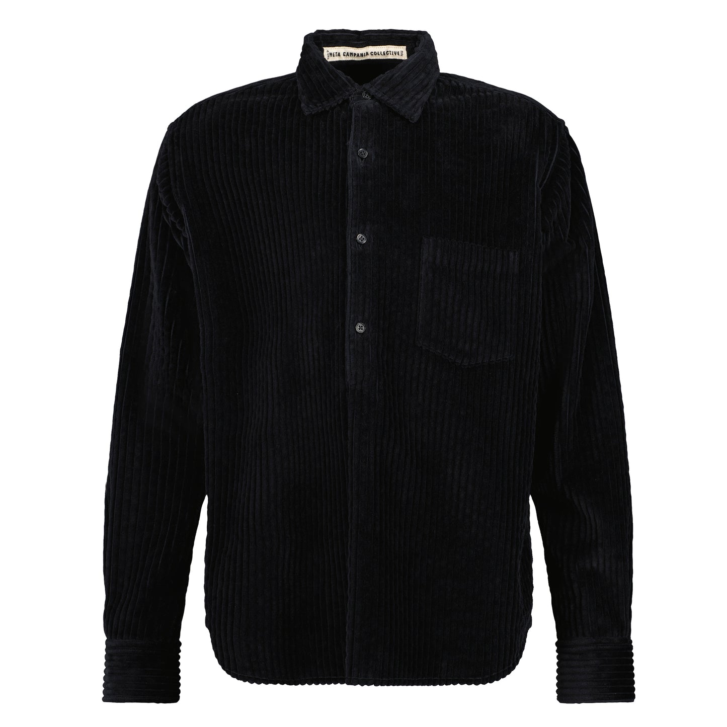 Lee Unlined Exaggerated Cotton Corduroy Frock Shirt Black