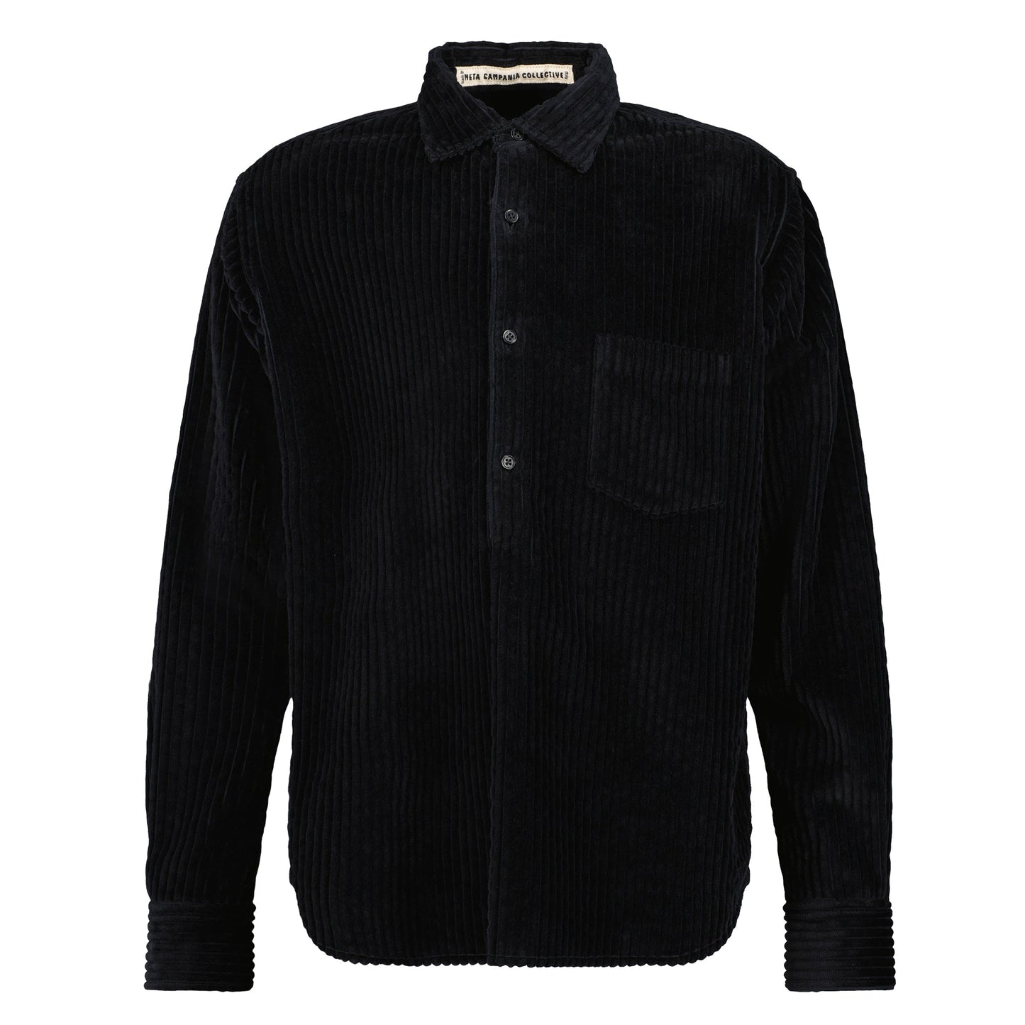 Lee Unlined Exaggerated Cotton Corduroy Frock Shirt Black