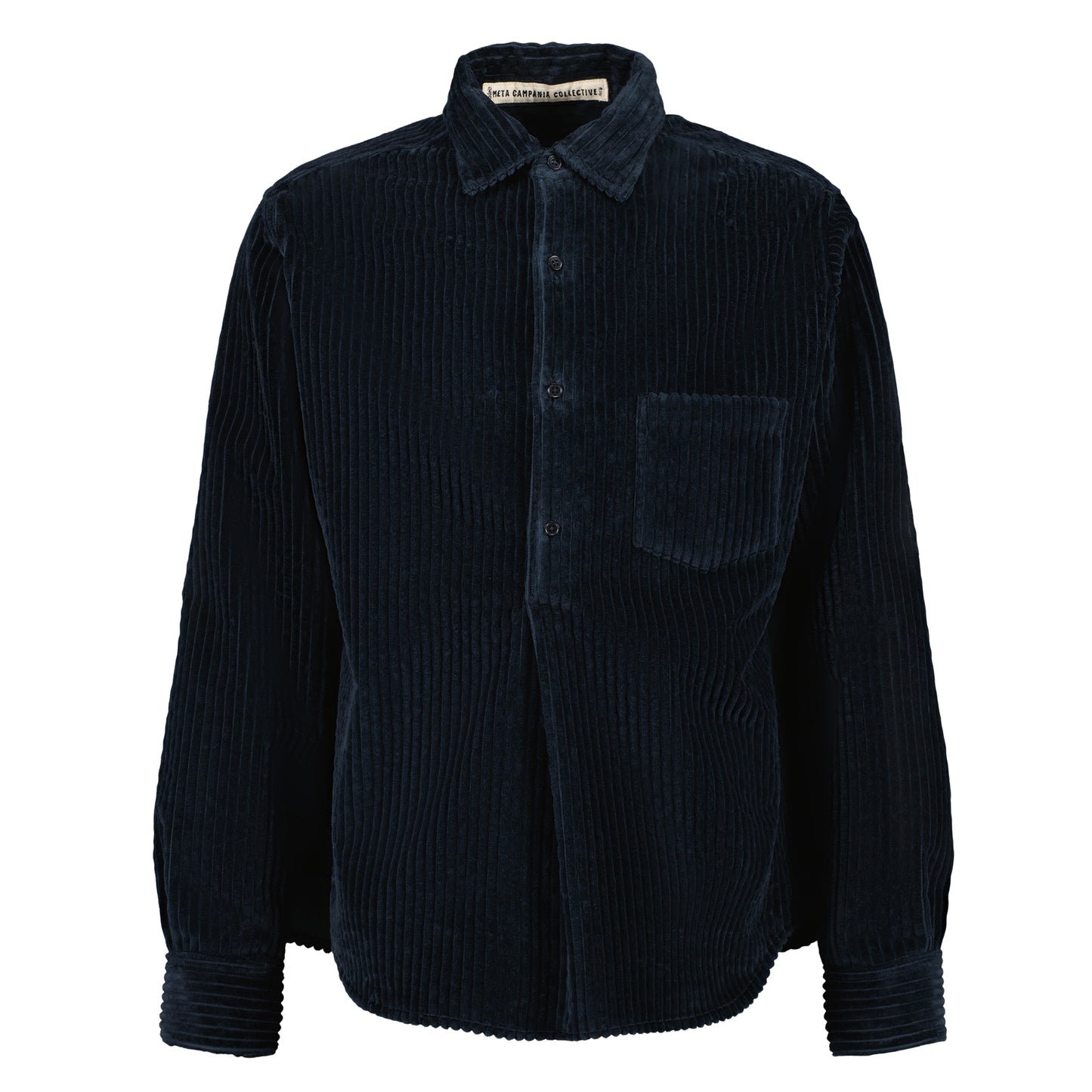Lee Unlined Exaggerated Cotton Corduroy Frock Shirt Midnight Blue