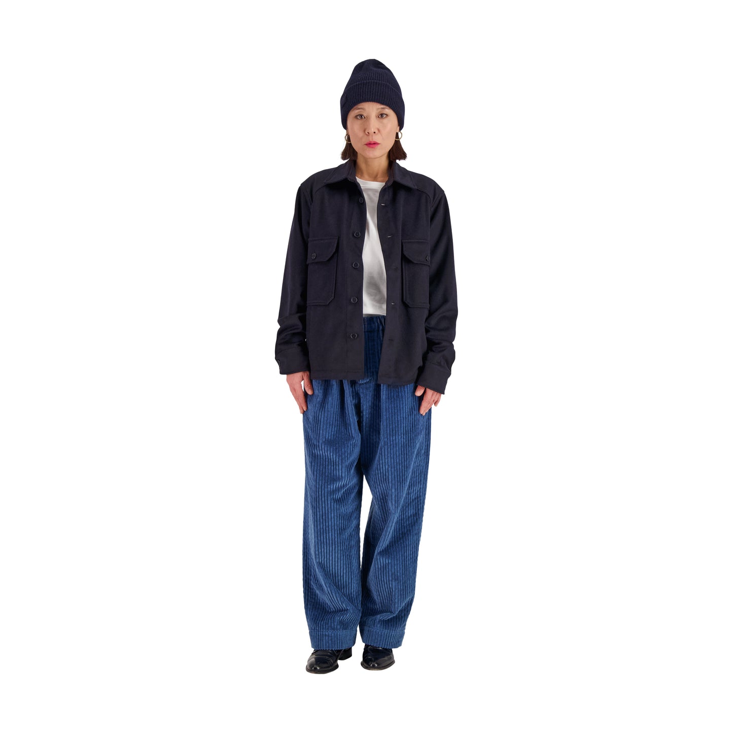 Juergen Cashmere Unlined Overshirt Midnight Blue