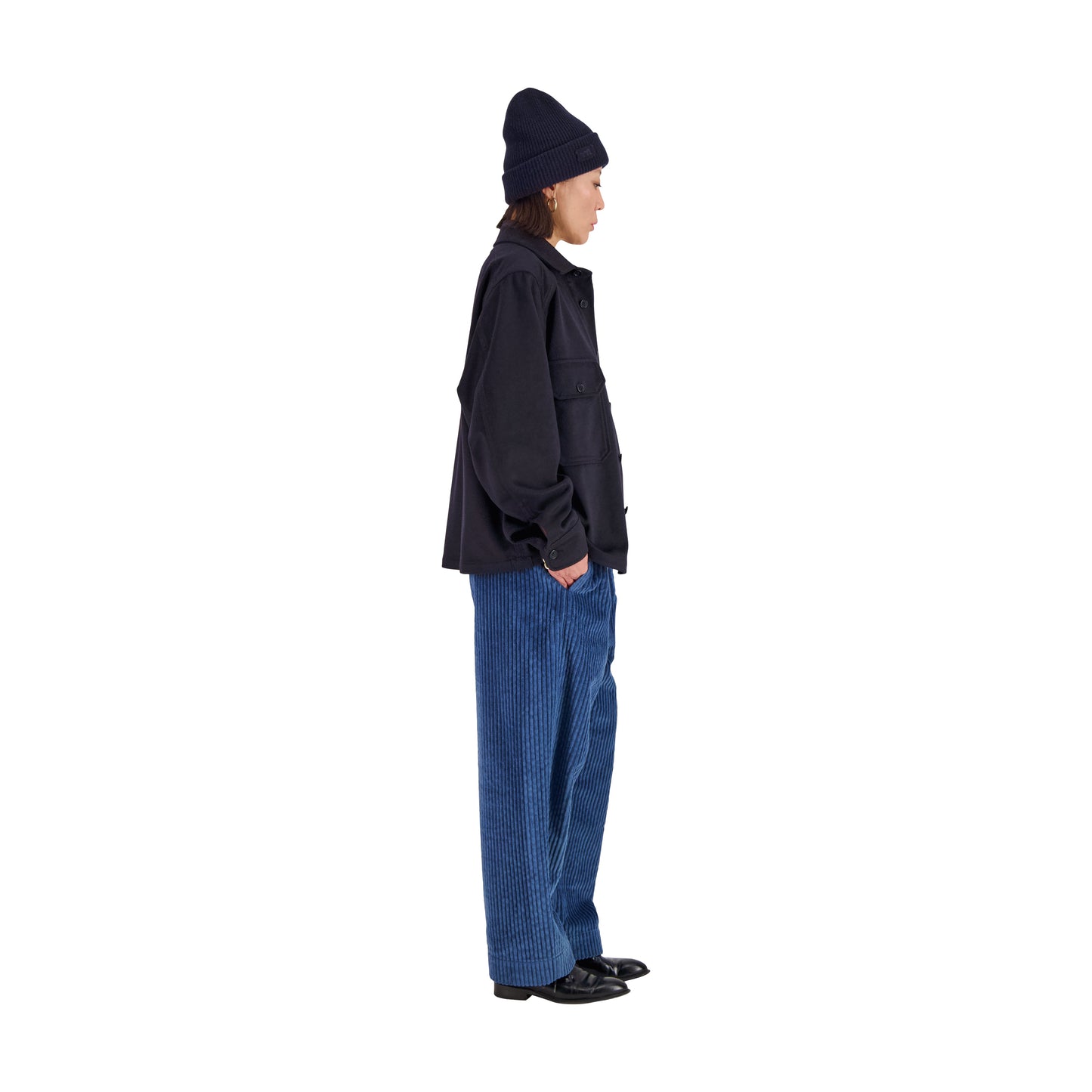Juergen Cashmere Unlined Overshirt Midnight Blue