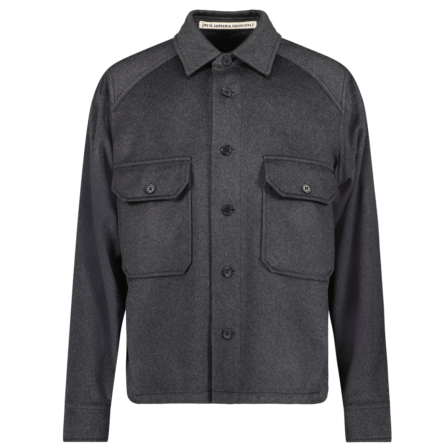 Juergen Cashmere Unlined Overshirt Dark Charcoal Melange