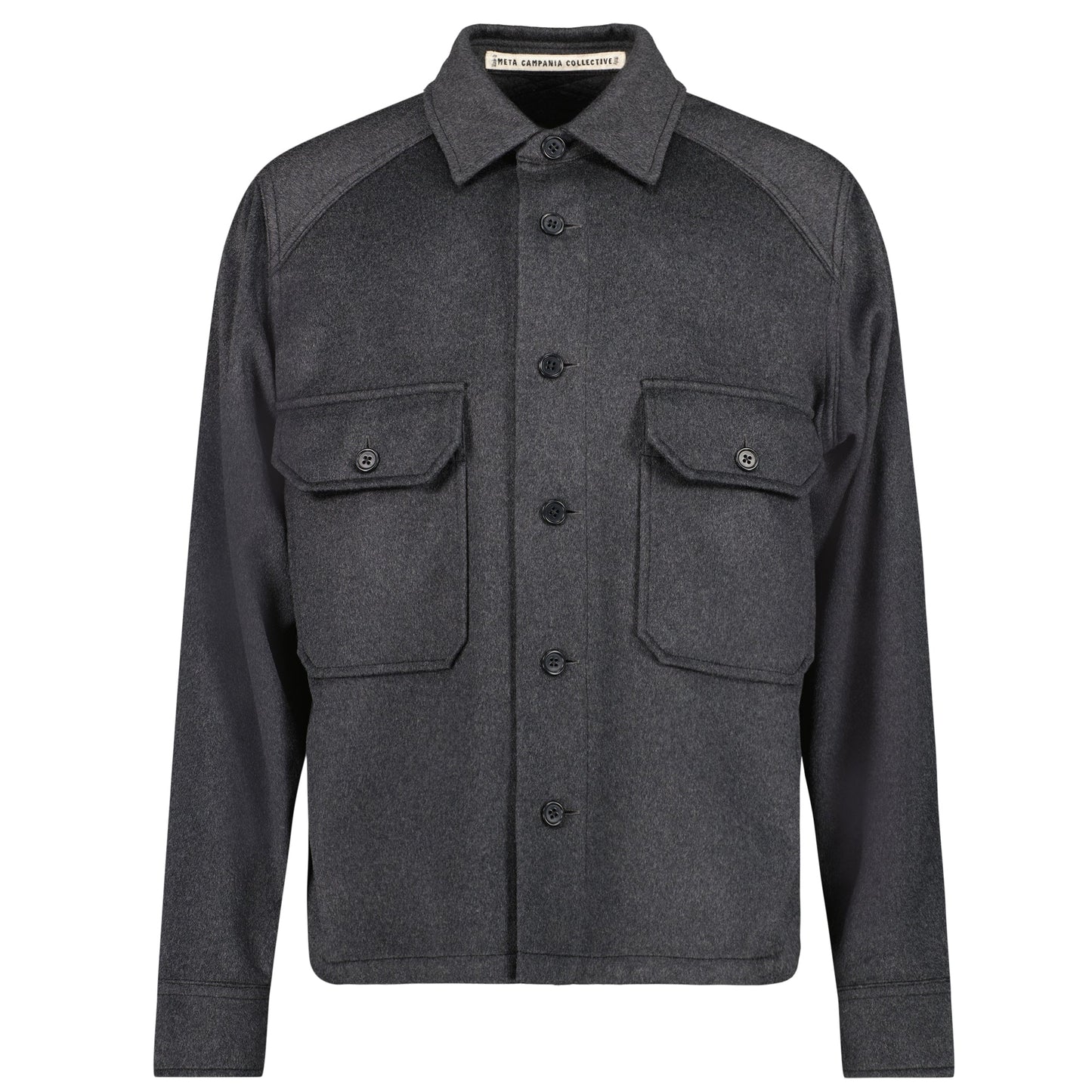 Juergen Cashmere Unlined Overshirt Dark Charcoal Melange